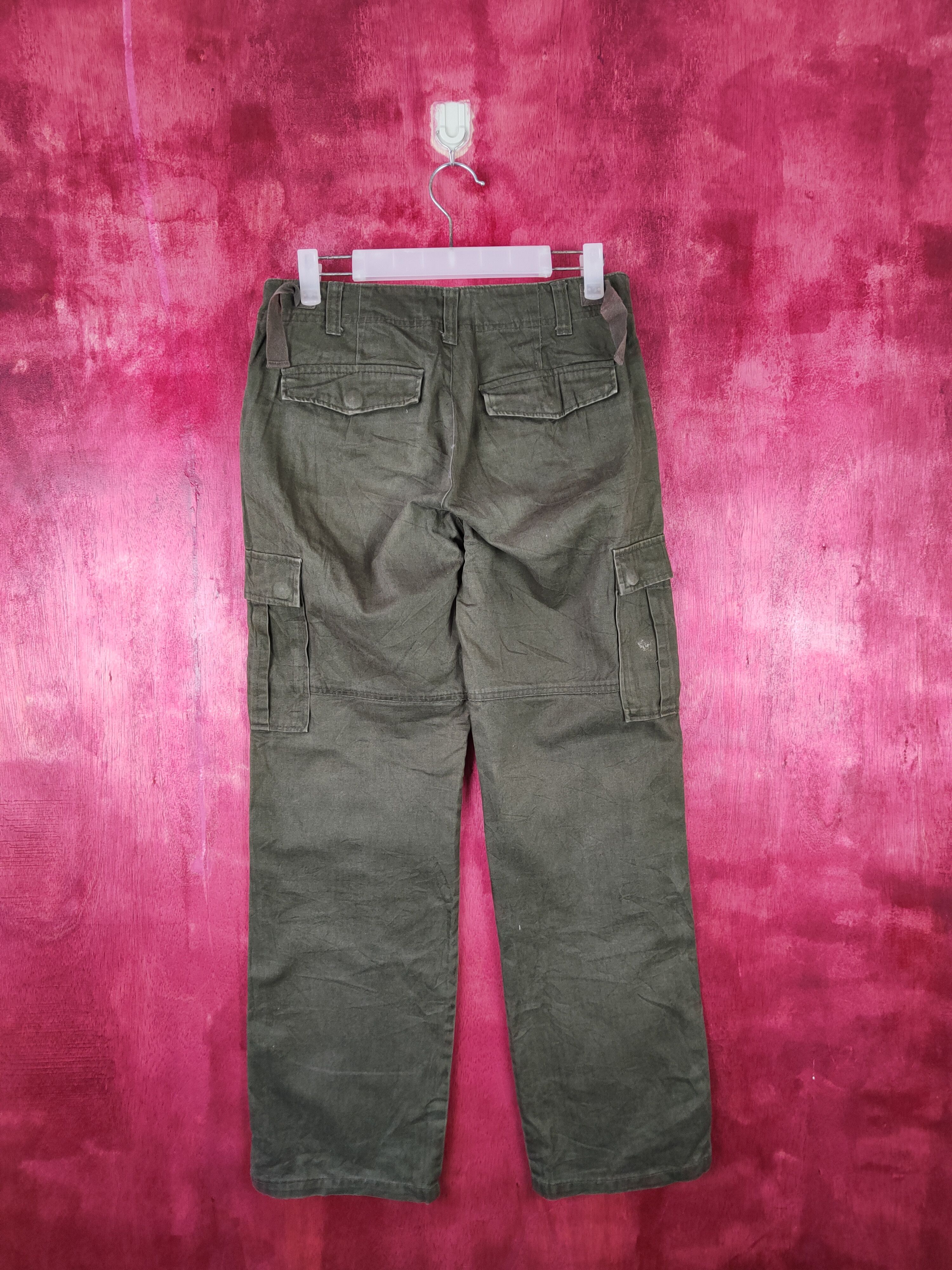 Japanese Brand Gaminerie Dark Green Multi Pocket Tactical Cargo Pants #S503 Size US 30 / EU 46 - 7 Thumbnail