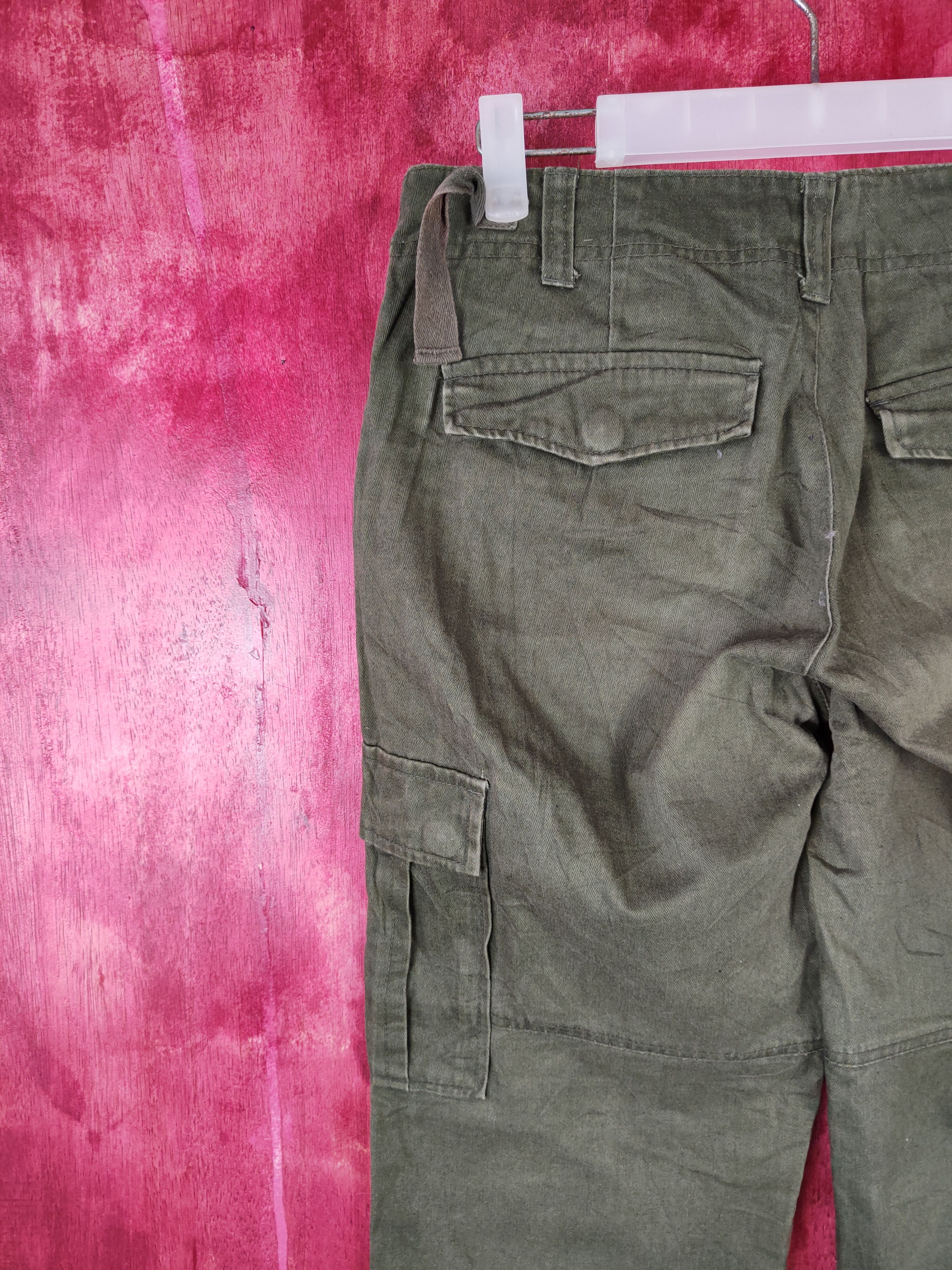 Japanese Brand Gaminerie Dark Green Multi Pocket Tactical Cargo Pants #S503 Size US 30 / EU 46 - 8 Thumbnail
