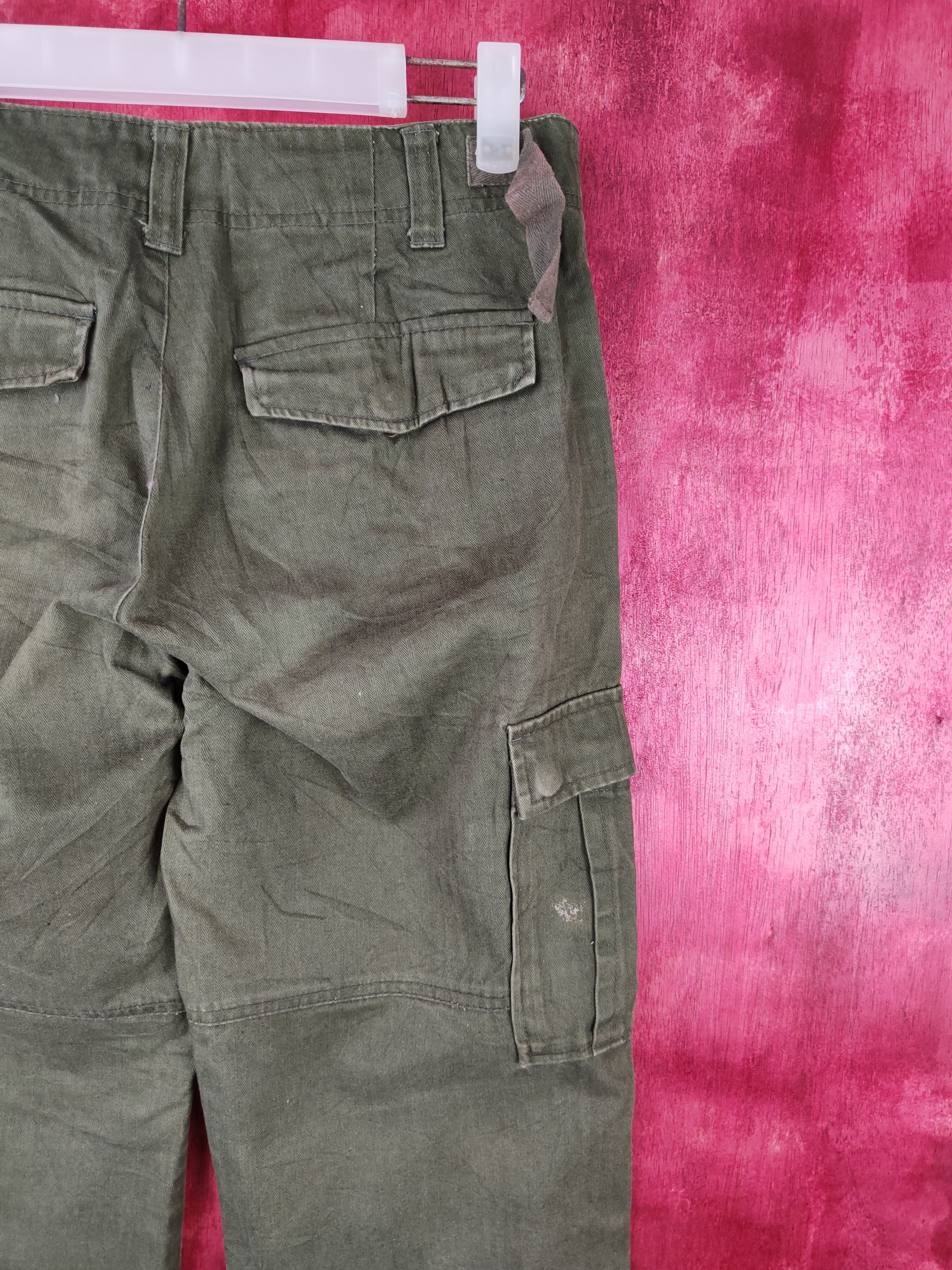 Japanese Brand Gaminerie Dark Green Multi Pocket Tactical Cargo Pants #S503 Size US 30 / EU 46 - 10 Thumbnail