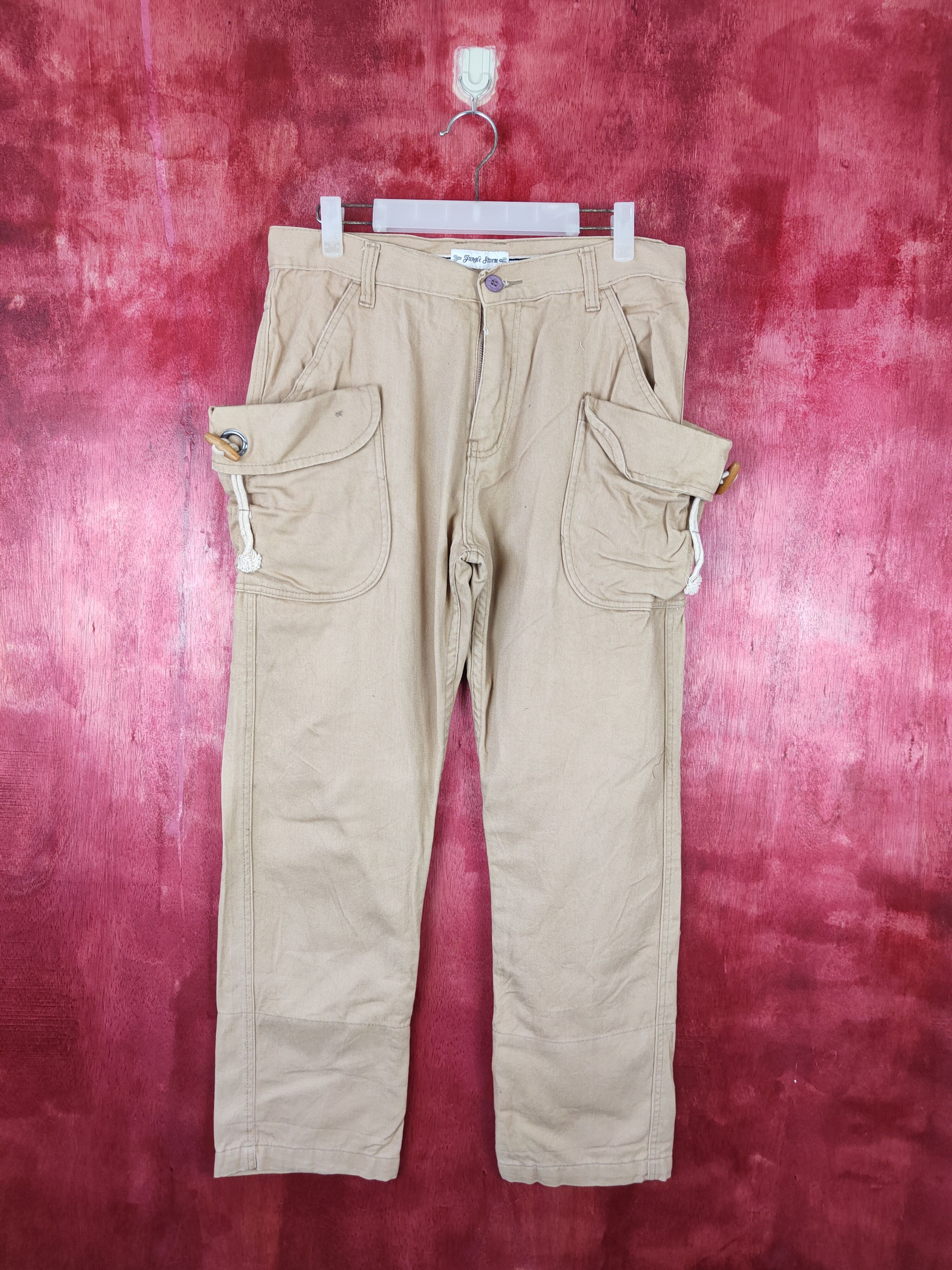 image of Vintage Jungle Storm Brown Multi Pocket Tactical Cargo Pants S466, Women's (Size 31)