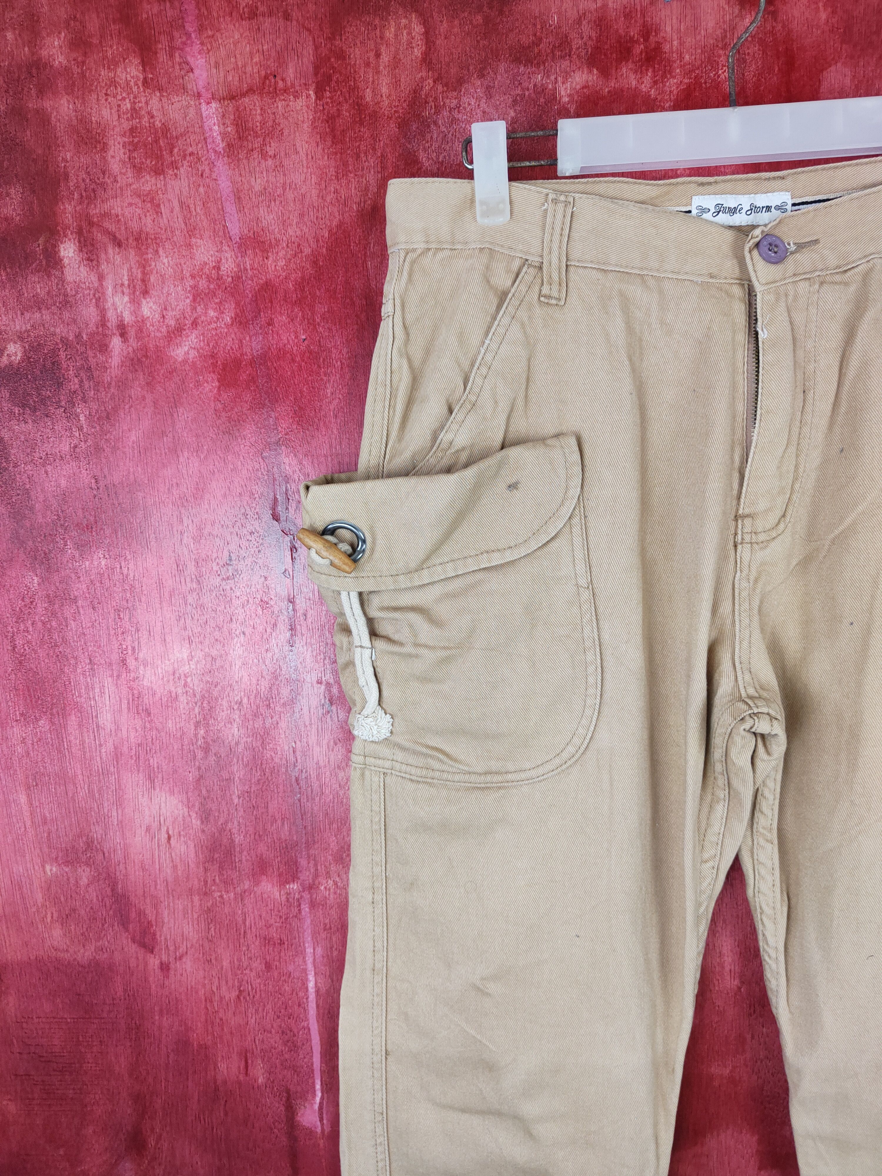 Japanese Brand × Vintage Jungle Storm Brown Multi Pocket Tactical Cargo Pants #S466 Size 31" - 3 Thumbnail
