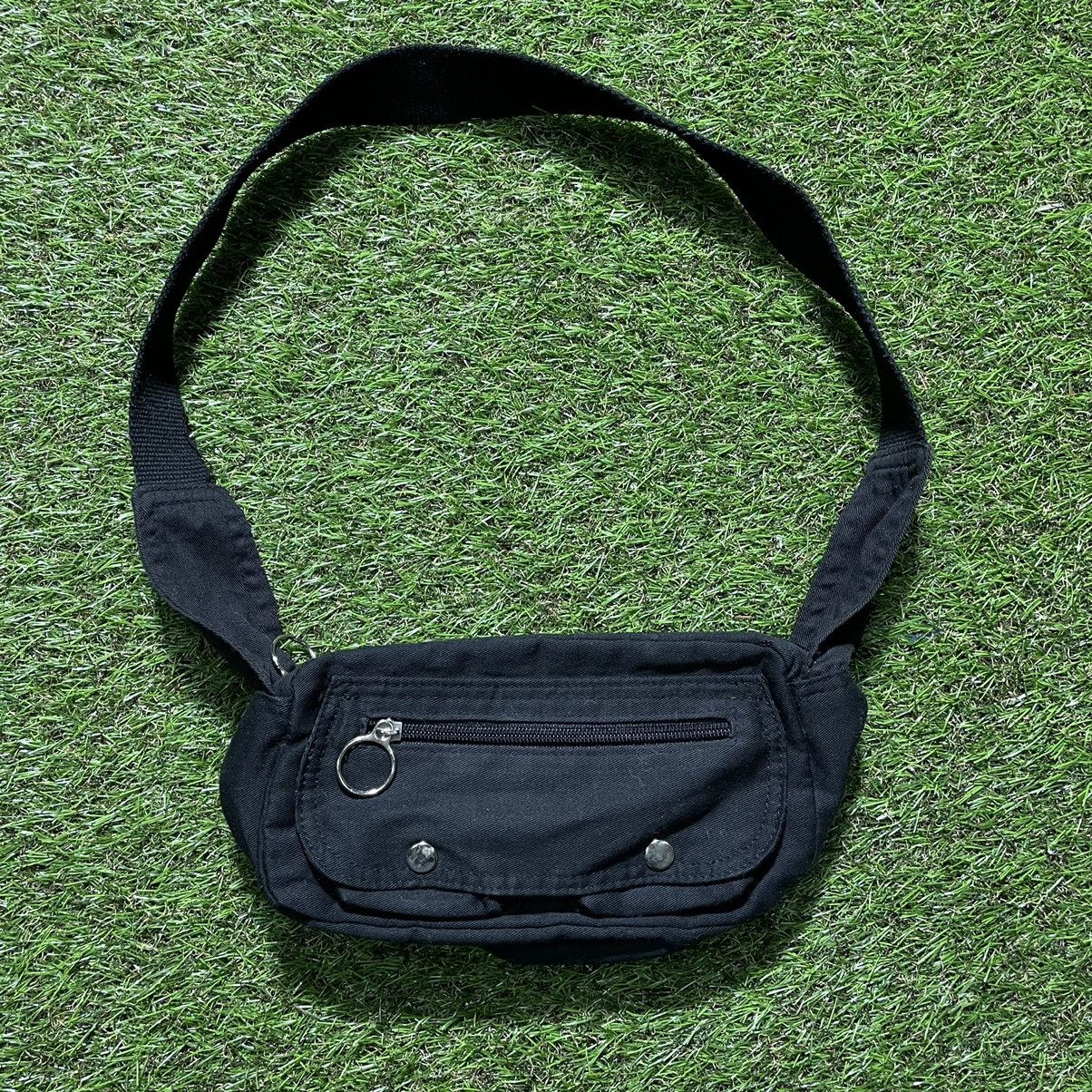 Vintage Y2K Cotton Crossbody Bag With Pockets Streetwear
