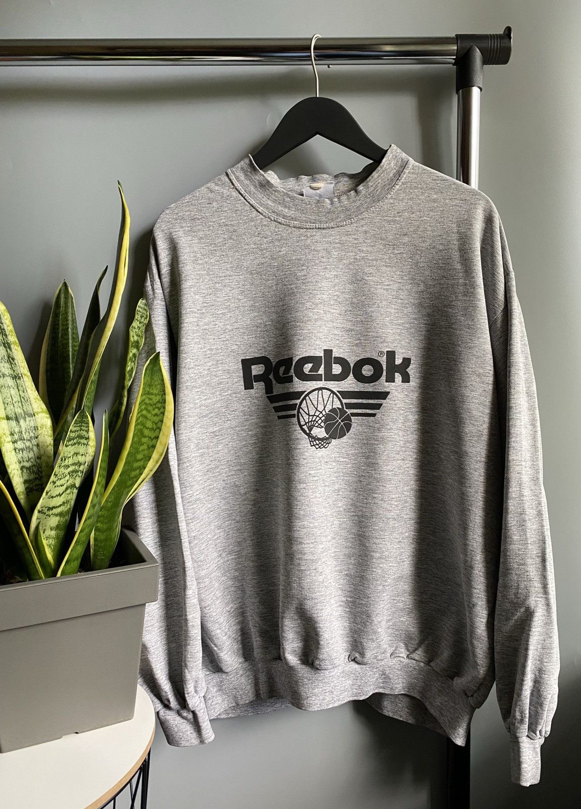 Reebok × Vintage Vintage 90s Reebok Basketball Sweatshirt Men’s Grey Oversize Size US XL / EU 56 / 4 - 1 Thumbnail