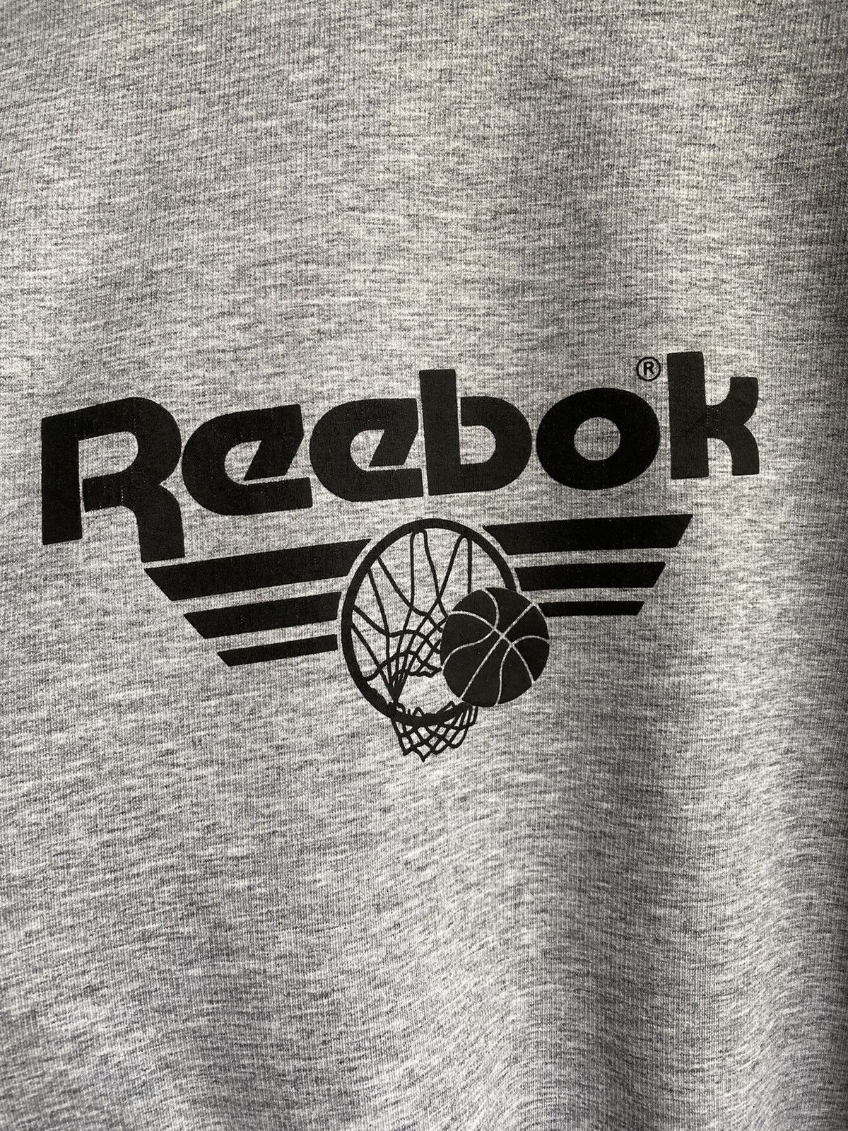 Reebok × Vintage Vintage 90s Reebok Basketball Sweatshirt Men’s Grey Oversize Size US XL / EU 56 / 4 - 6 Thumbnail