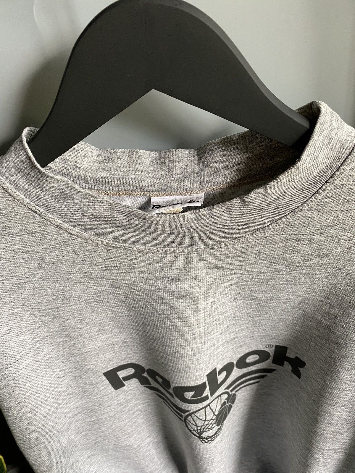 Reebok × Vintage Vintage 90s Reebok Basketball Sweatshirt Men’s Grey Oversize Size US XL / EU 56 / 4 - 11 Thumbnail
