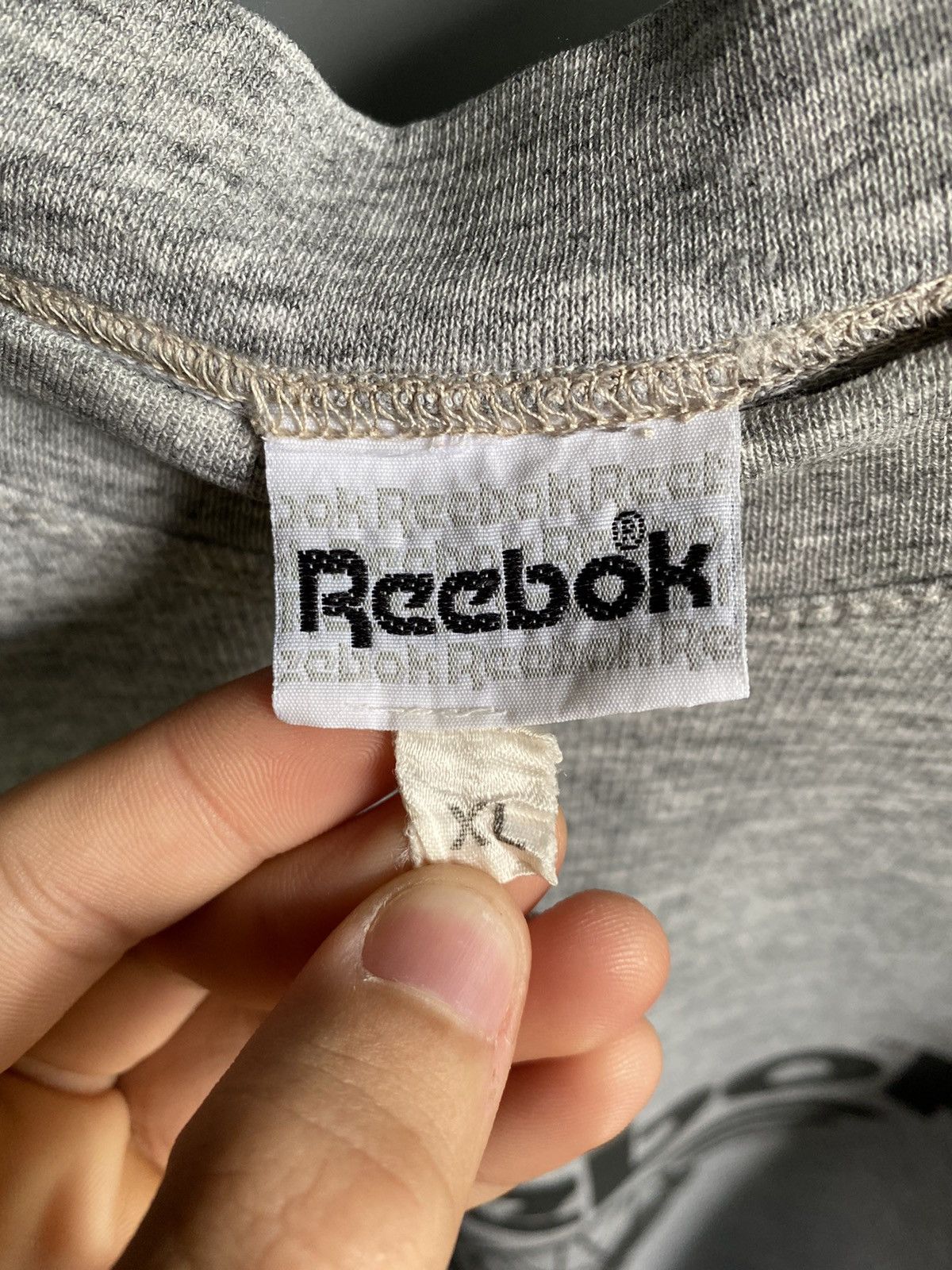 Reebok × Vintage Vintage 90s Reebok Basketball Sweatshirt Men’s Grey Oversize Size US XL / EU 56 / 4 - 10 Thumbnail