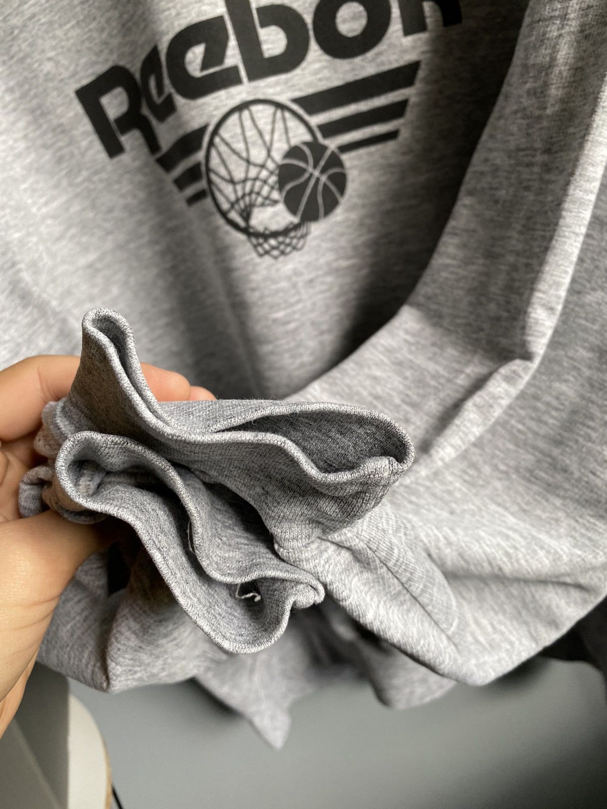 Reebok × Vintage Vintage 90s Reebok Basketball Sweatshirt Men’s Grey Oversize Size US XL / EU 56 / 4 - 8 Thumbnail