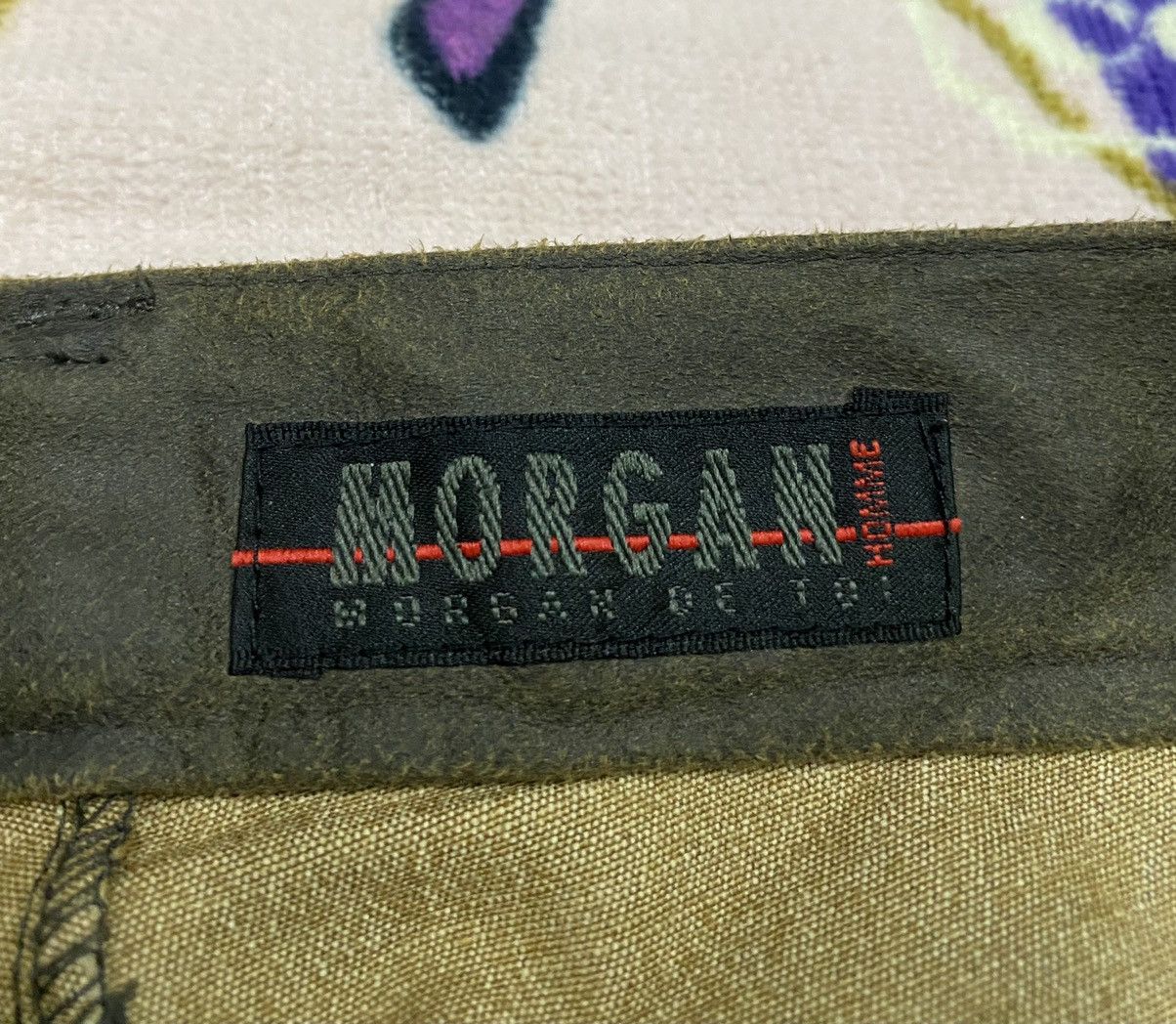 Japanese Brand MORGAN DE TOI HOMME Suede Leather Pants x Rare Size US 30 / EU 46 - 16 Thumbnail