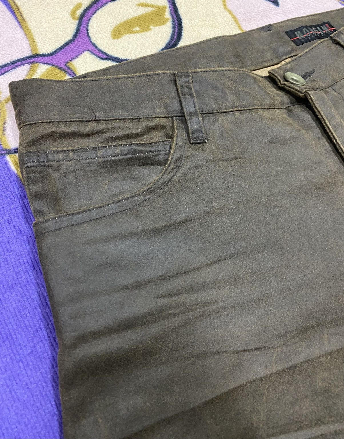 Japanese Brand MORGAN DE TOI HOMME Suede Leather Pants x Rare Size US 30 / EU 46 - 6 Thumbnail