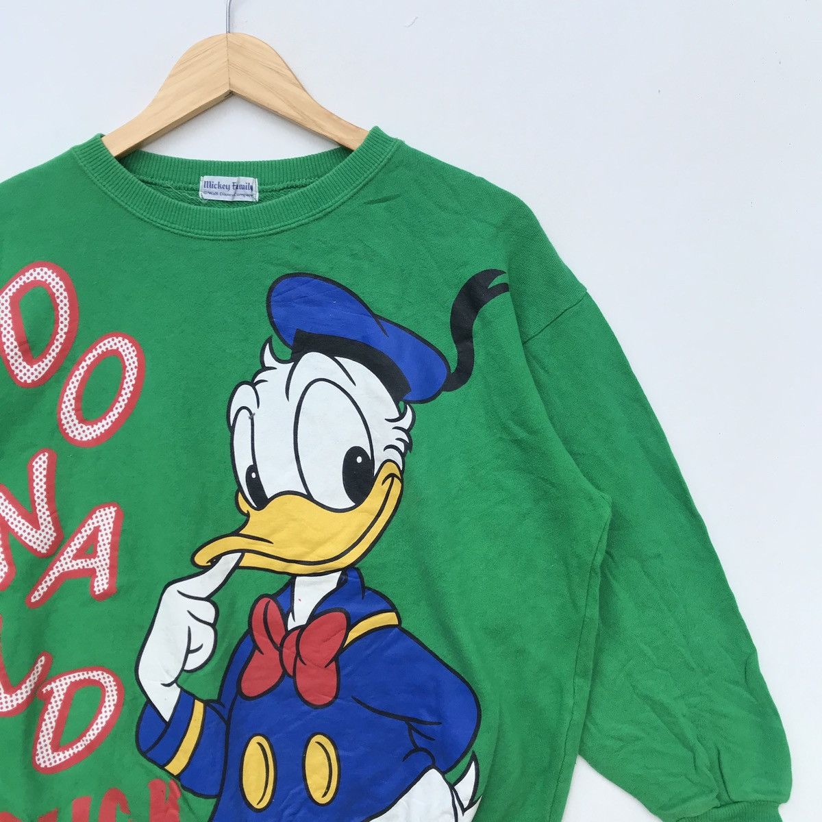 Disney × Vintage Vintage Donald Duck Sweatshirt Big Logo Spell Out Disney Size US M / EU 48-50 / 2 - 2 Thumbnail
