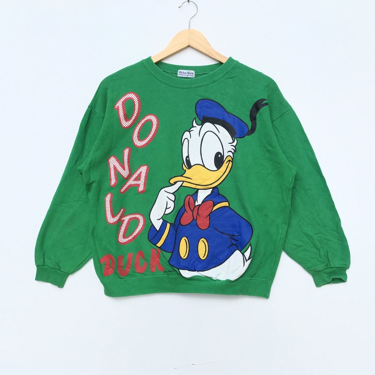 Disney × Vintage Vintage Donald Duck Sweatshirt Big Logo Spell Out Disney Size US M / EU 48-50 / 2 - 1 Thumbnail