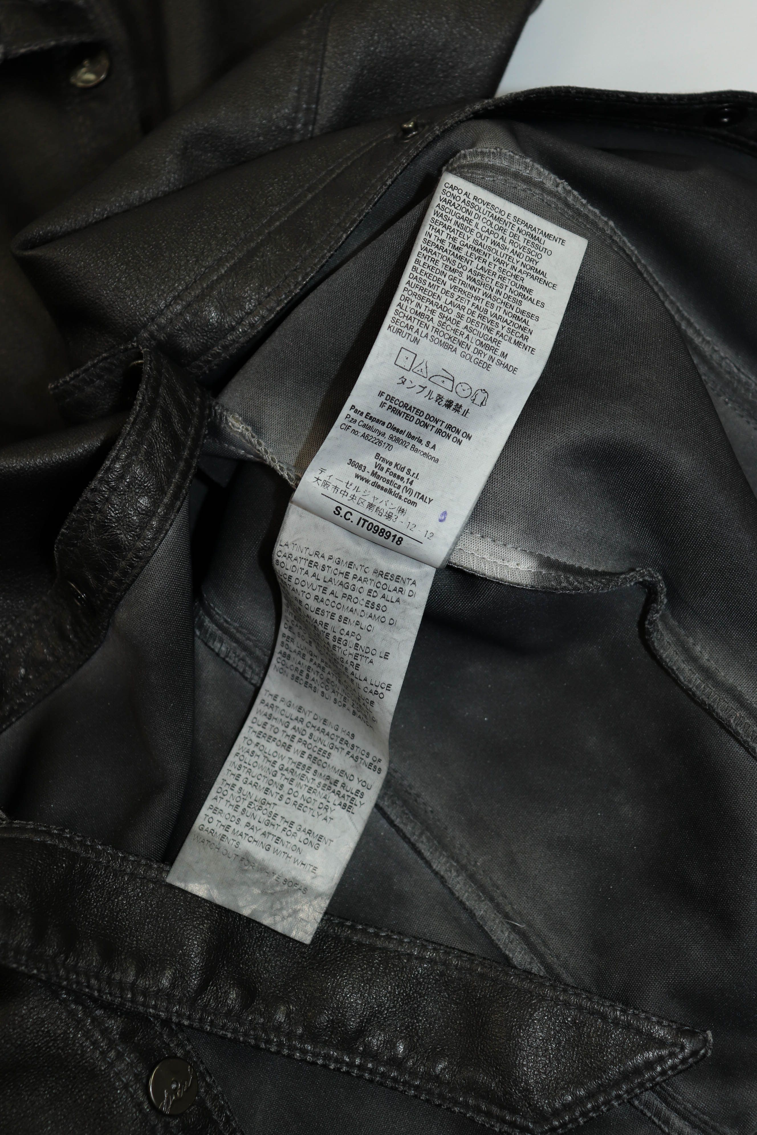 Diesel Diesel Dark Gray Faux Leather Women’s Belted Long Vest Size M / US 6-8 / IT 42-44 - 12 Thumbnail