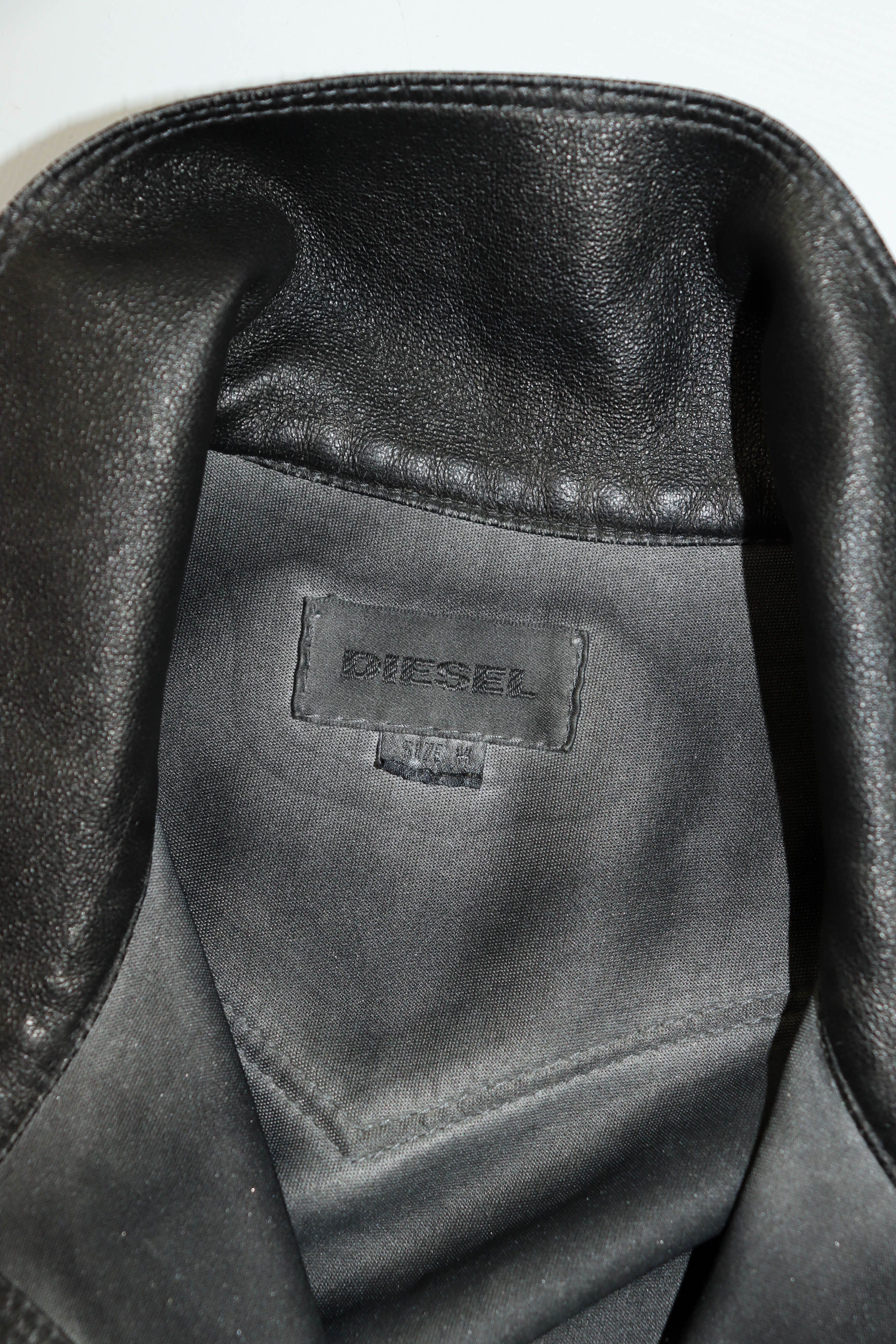 Diesel Diesel Dark Gray Faux Leather Women’s Belted Long Vest Size M / US 6-8 / IT 42-44 - 9 Thumbnail