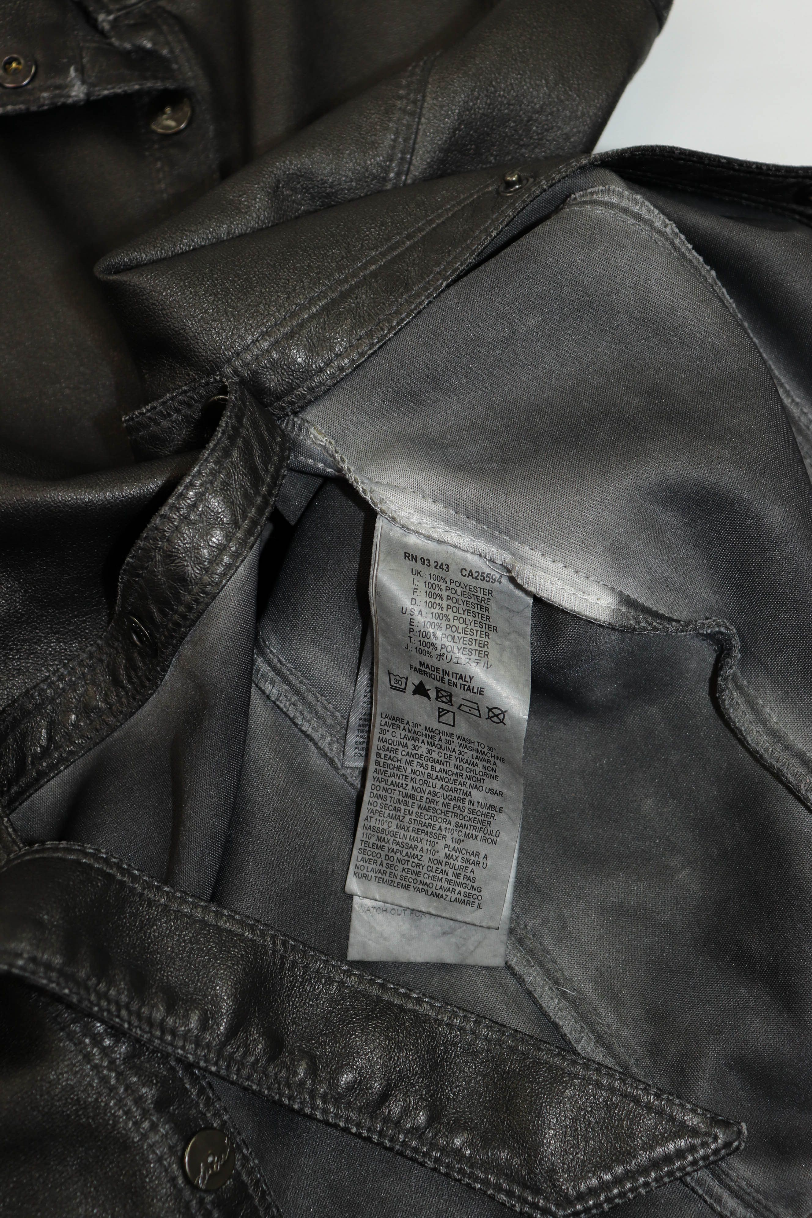 Diesel Diesel Dark Gray Faux Leather Women’s Belted Long Vest Size M / US 6-8 / IT 42-44 - 11 Thumbnail
