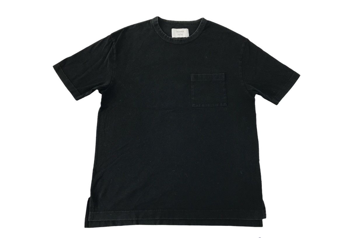 image of Studious Minimalist Single Pocket Unisex Tee Designer Japan in Black, Men's (Size Small)