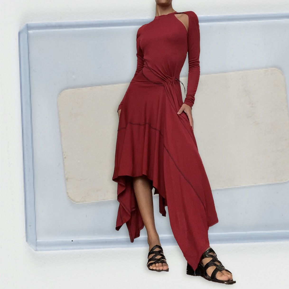 image of Monse Fall 2019 Stretch Jersey Dress in Red, Women's (Size Small)
