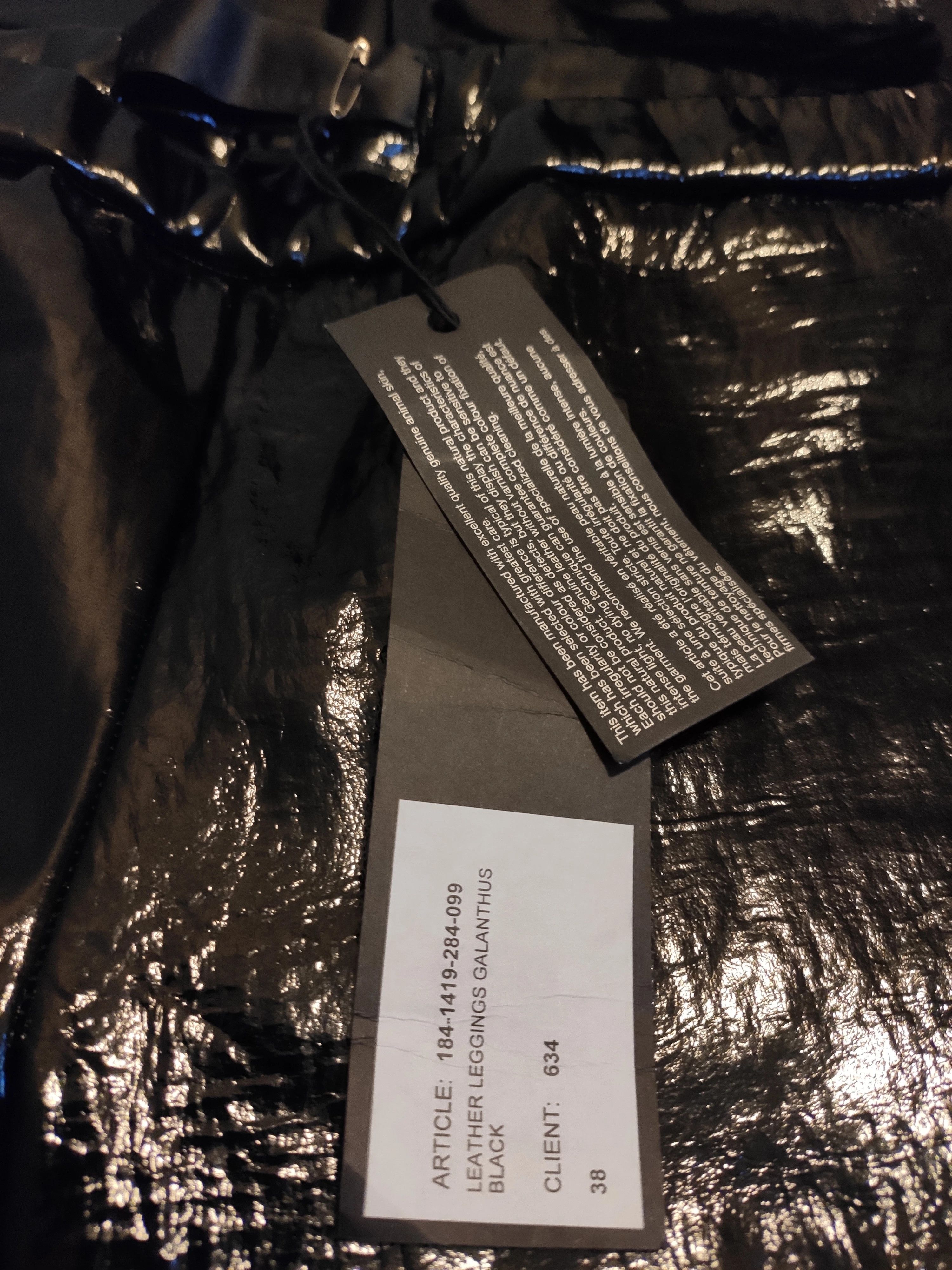 Haider Ackermann NEW! Galathus leather leggings.Like Rick Owens or Devoa Size 26" / US 2 / IT 38 - 6 Thumbnail