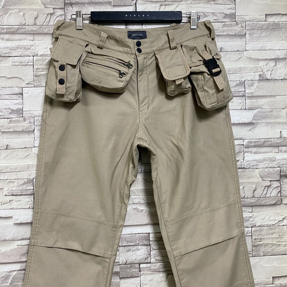 Sage De Cret SAGE DE CRET Tactical Cargo Pocket Pants Size US 34 / EU 50 - 6 Thumbnail
