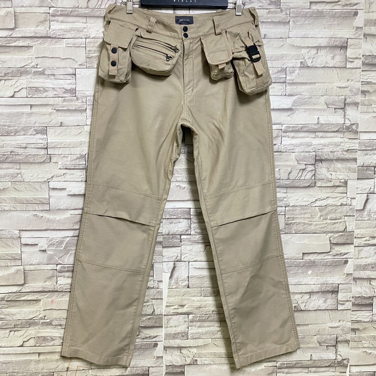 Sage De Cret SAGE DE CRET Tactical Cargo Pocket Pants Size US 34 / EU 50 - 4 Thumbnail