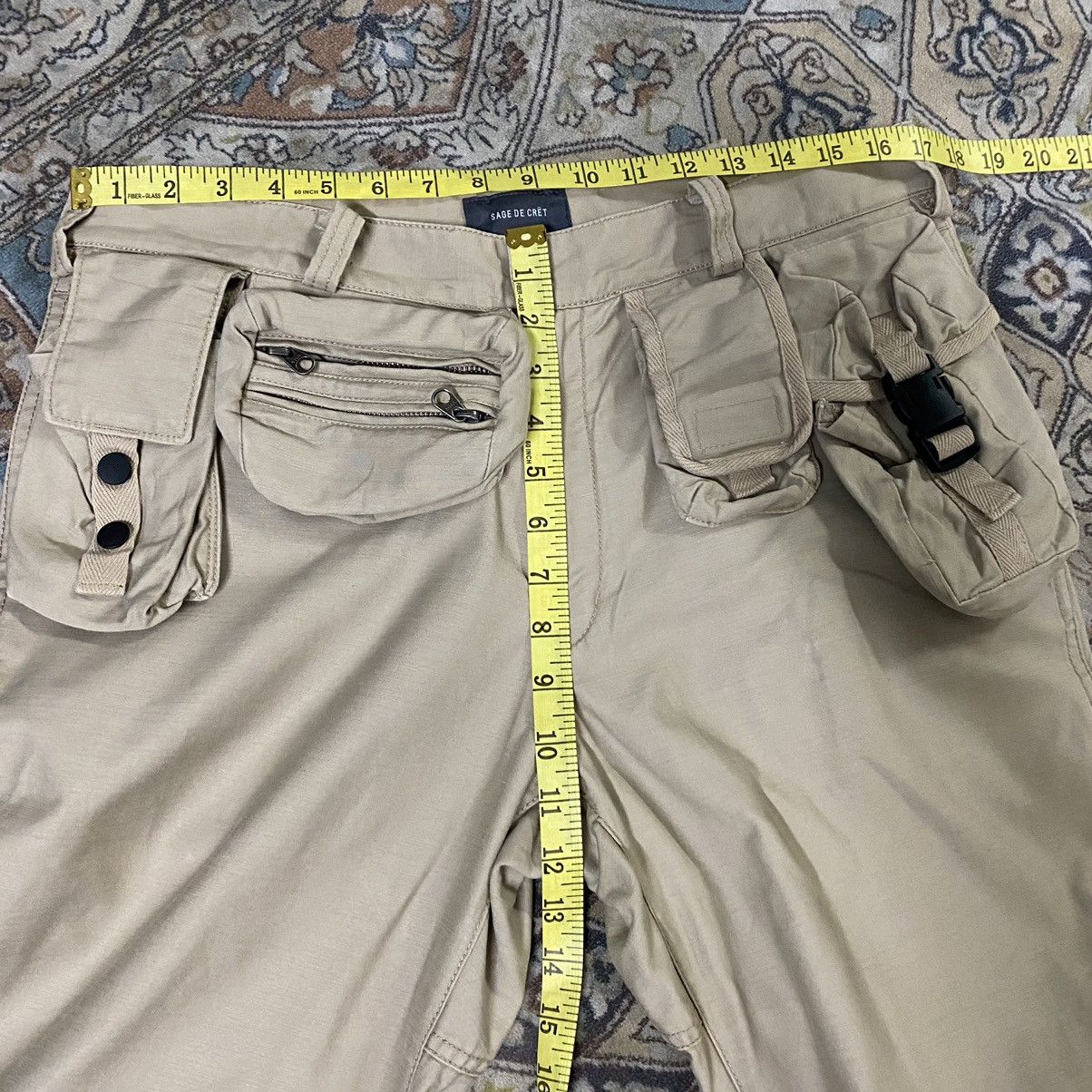 Sage De Cret SAGE DE CRET Tactical Cargo Pocket Pants Size US 34 / EU 50 - 20 Thumbnail