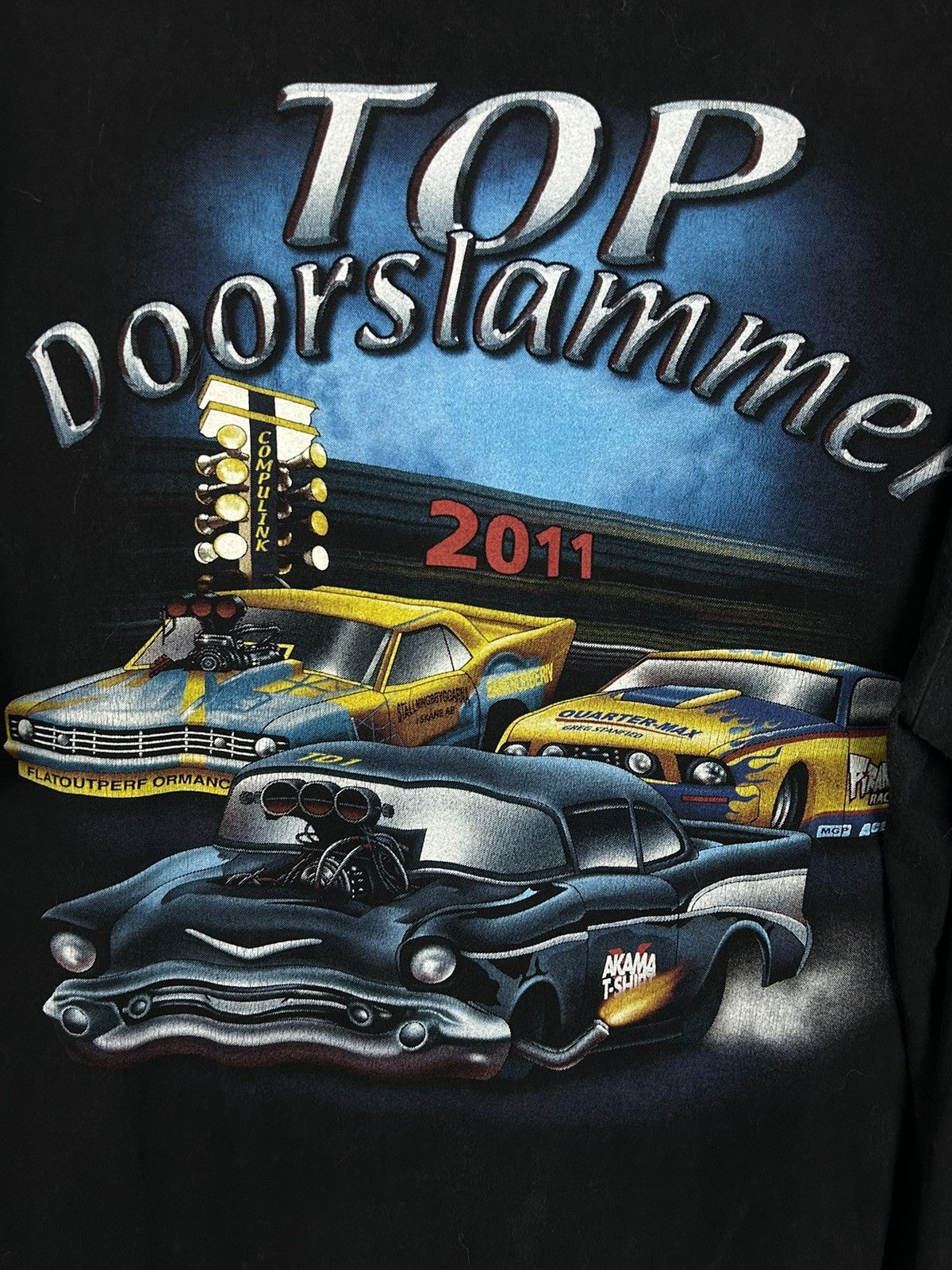 Vintage Vintage Top Doorslammer Drag Racing 2011 Graphic T-Shirt Size US XXL / EU 58 / 5 - 6 Thumbnail