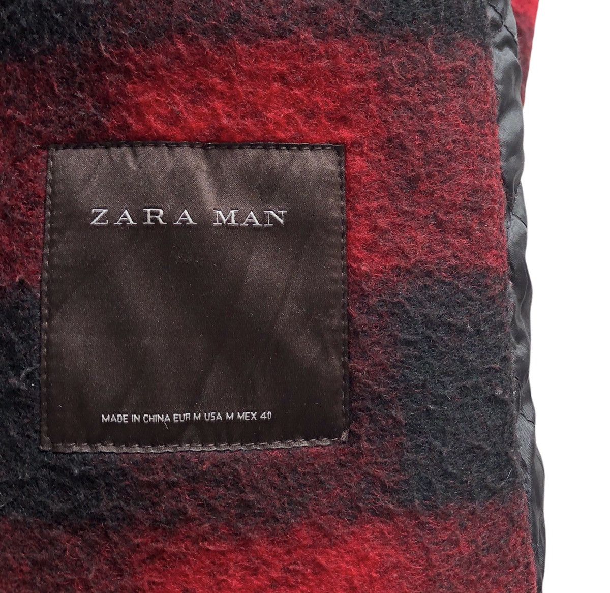 Zara Zara Men Outwear Red and Black Check Wooly and Fur Collar Size US M / EU 48-50 / 2 - 15 Thumbnail