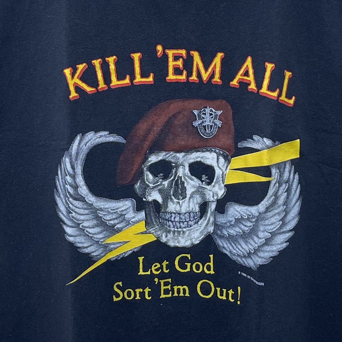 Vintage Vintage Kill 'Em All Let God Sort The Out Lil Wayne Shirt Size US L / EU 52-54 / 3 - 3 Thumbnail