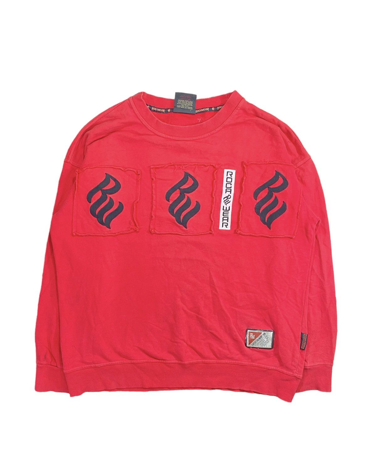 If Six Was Nine × Japanese Brand × Vintage Vintage 90s Rocka Wear Oversize Sweathsirt Punk Style Xxl Size US XXL / EU 58 / 5 - 1 Thumbnail
