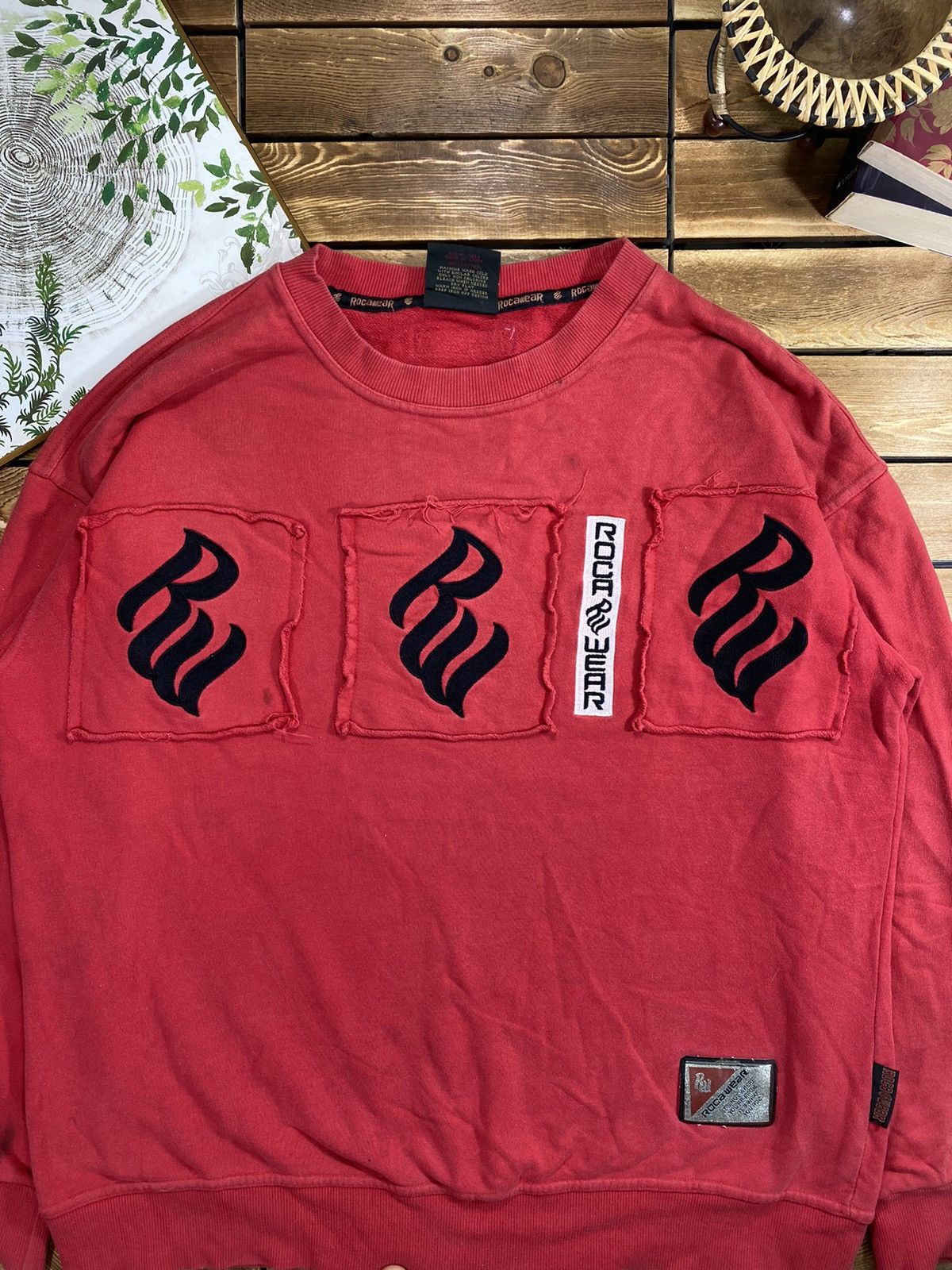 If Six Was Nine × Japanese Brand × Vintage Vintage 90s Rocka Wear Oversize Sweathsirt Punk Style Xxl Size US XXL / EU 58 / 5 - 5 Thumbnail