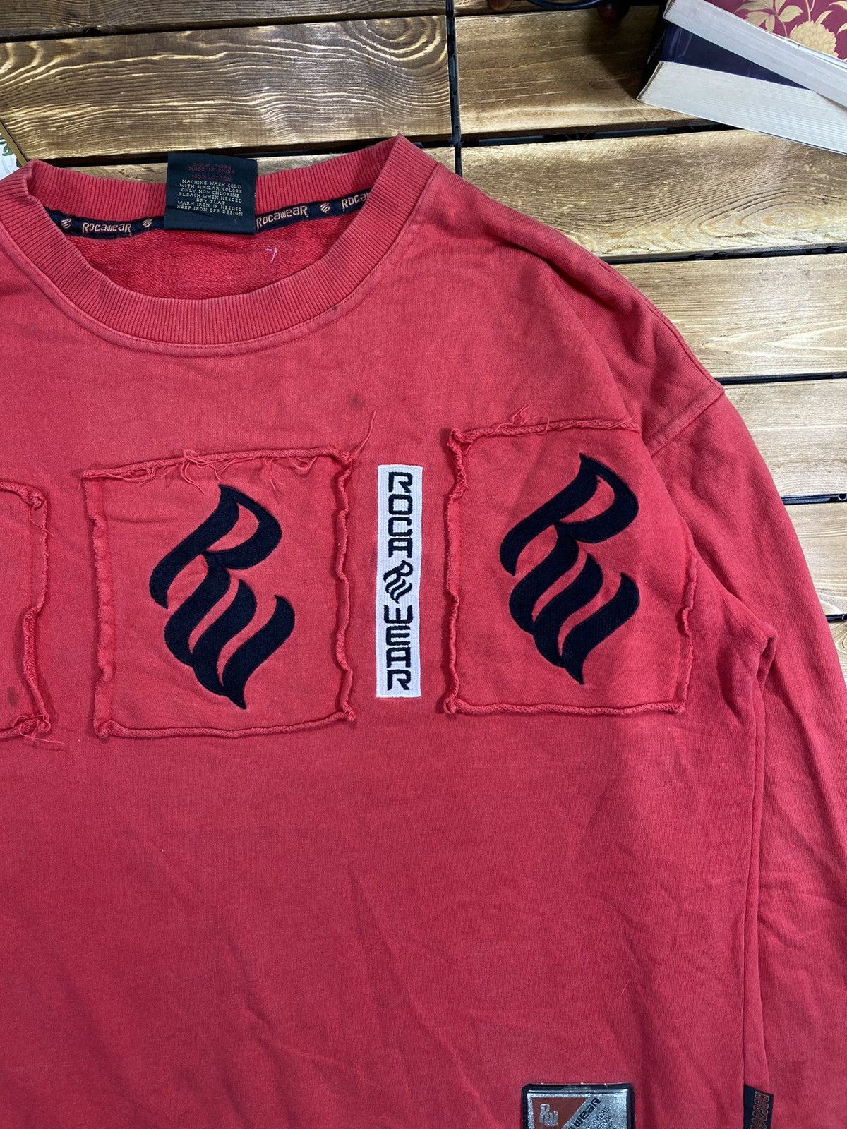 If Six Was Nine × Japanese Brand × Vintage Vintage 90s Rocka Wear Oversize Sweathsirt Punk Style Xxl Size US XXL / EU 58 / 5 - 3 Thumbnail