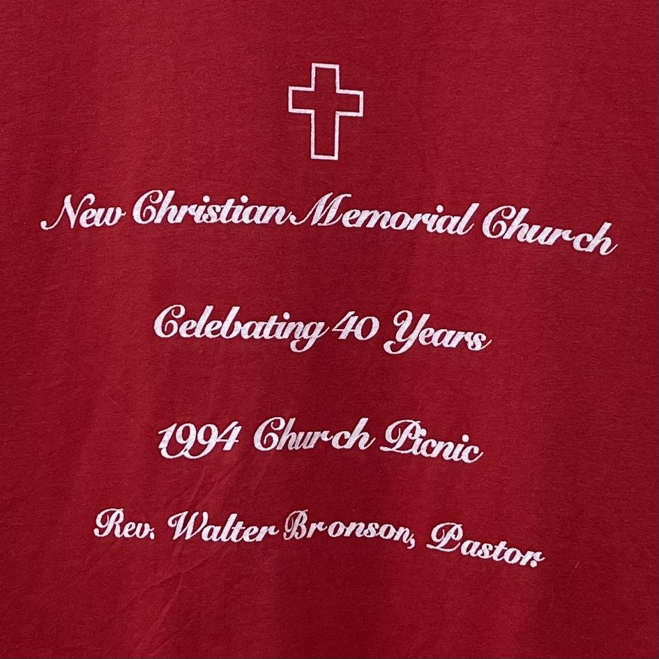 Beauty Beast × Vintage Vintage 90s Jesus T-Shirt Christian Memorial Church Size US L / EU 52-54 / 3 - 2 Thumbnail