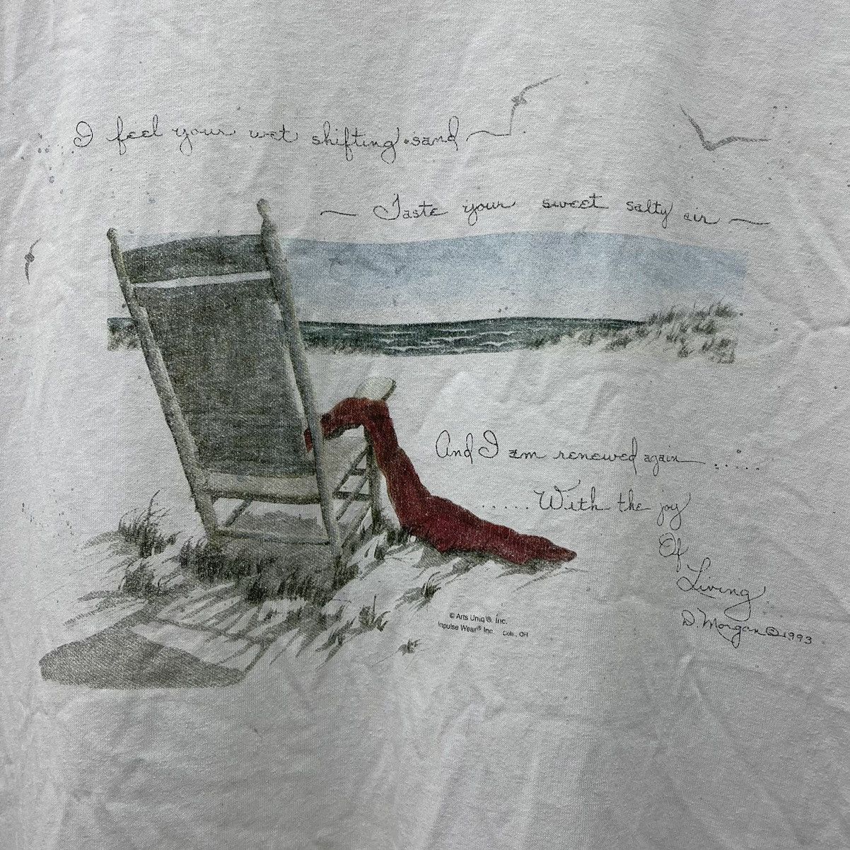 Beauty Beast × Vintage Vintage 90s T-Shirt Arts Uniq Impulse Inc Single Stitch Size US XXL / EU 58 / 5 - 2 Thumbnail