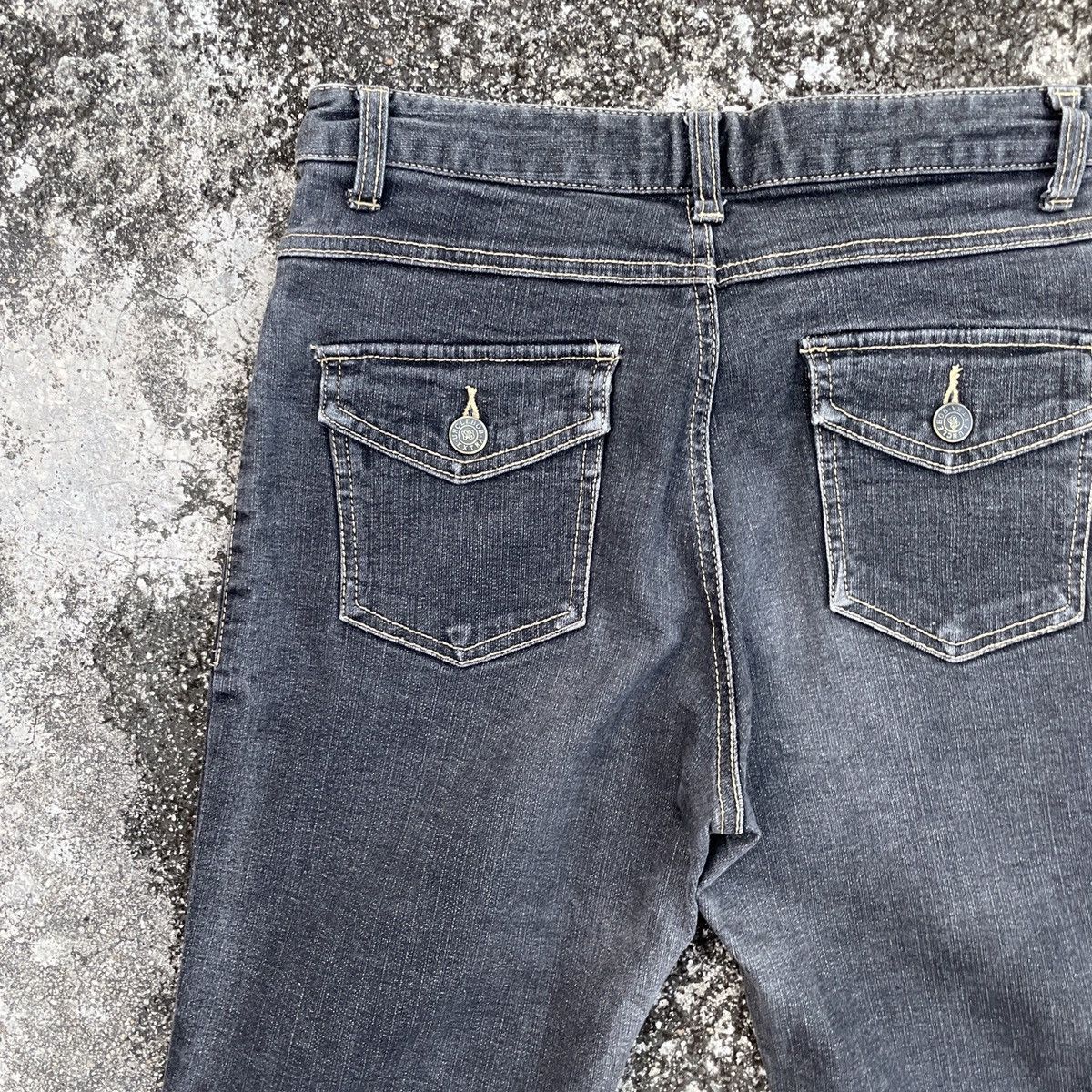 Japanese Brand Vintage Facile Bush Pants Flare Denim Jeans Size 28" / US 6 / IT 42 - 9 Thumbnail