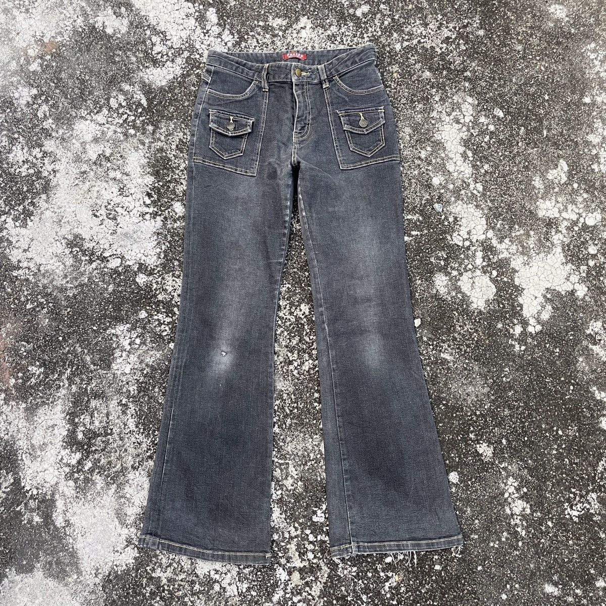 Japanese Brand Vintage Facile Bush Pants Flare Denim Jeans Size 28" / US 6 / IT 42 - 1 Thumbnail