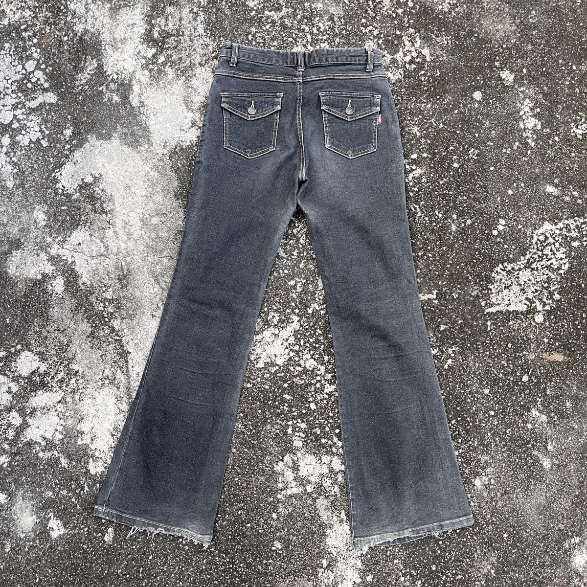 Japanese Brand Vintage Facile Bush Pants Flare Denim Jeans Size 28" / US 6 / IT 42 - 7 Thumbnail
