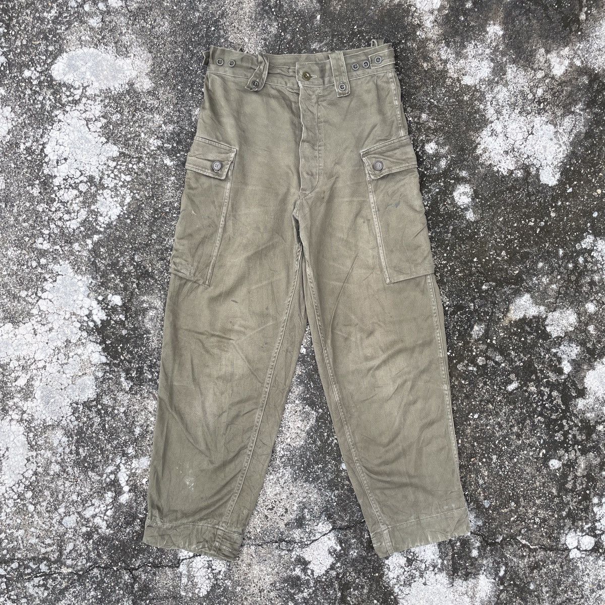 Vintage Vintage 70s Military Trousers Cargo Pants Size US 29 - 1 Thumbnail