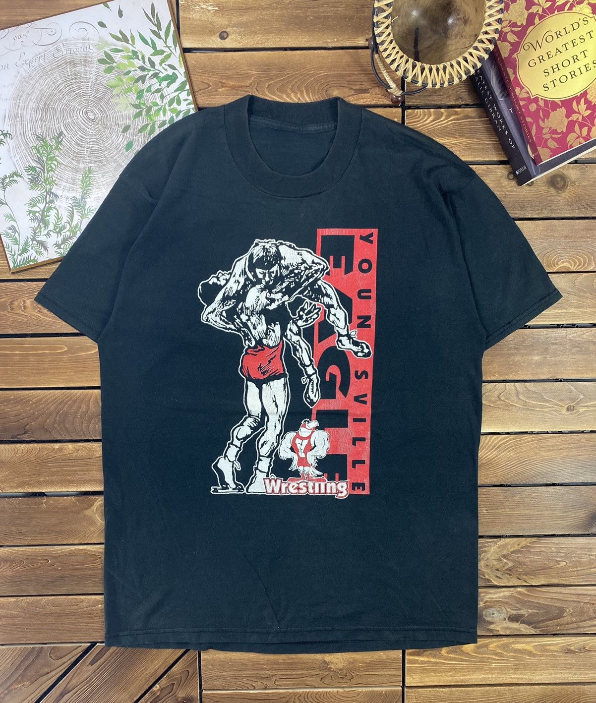 Vintage Vintage Wrestling YounSville Eagle 90s tee size L Size US L / EU 52-54 / 3 - 2 Thumbnail