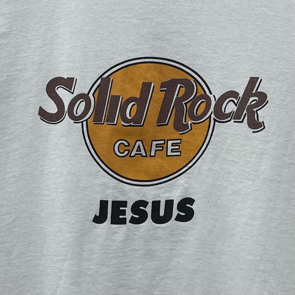 Hard Rock Cafe Vintage 90s Solid Rock Cafe Jesus T-Shirt Parody Size US M / EU 48-50 / 2 - 2 Thumbnail