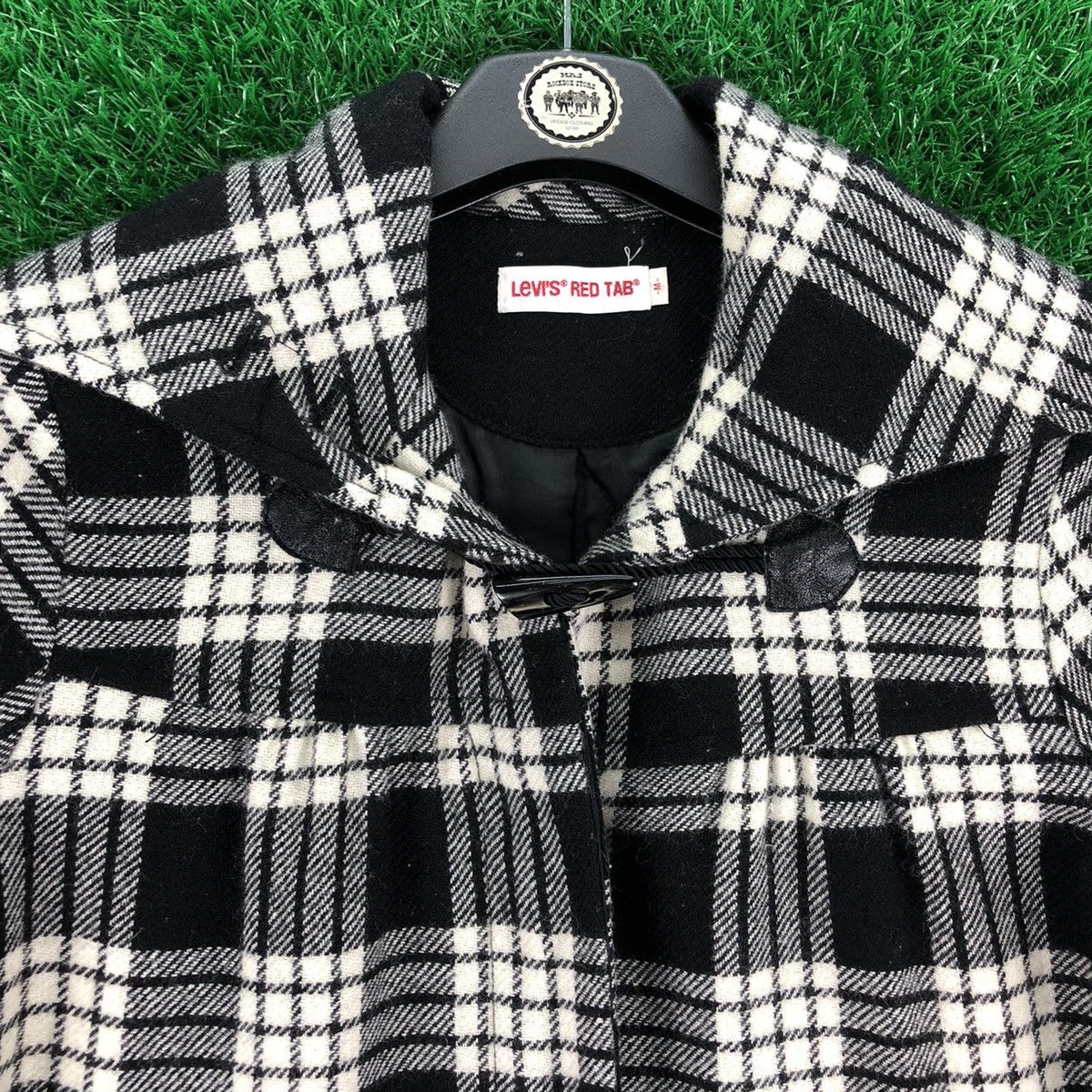 Levi's Vintage Levis Red Tab Cropped Wool Jacket Tartan Checkered Size M / US 6-8 / IT 42-44 - 7 Thumbnail