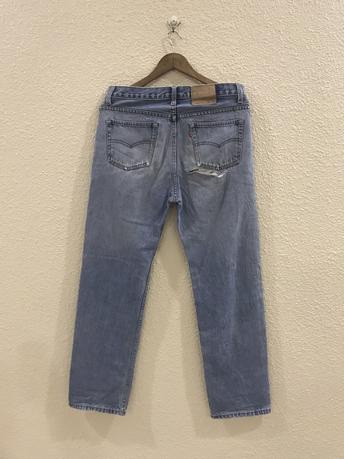 Levi's ✨Levis 501 distressed denim pants nice design Size US 32 / EU 48 - 3 Thumbnail