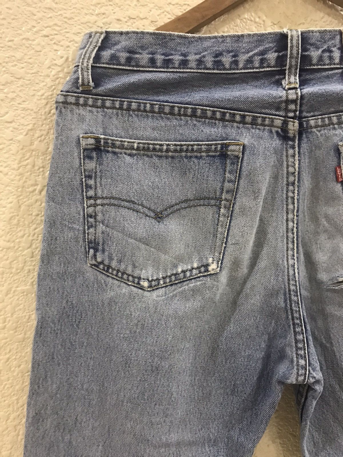 Levi's ✨Levis 501 distressed denim pants nice design Size US 32 / EU 48 - 10 Thumbnail