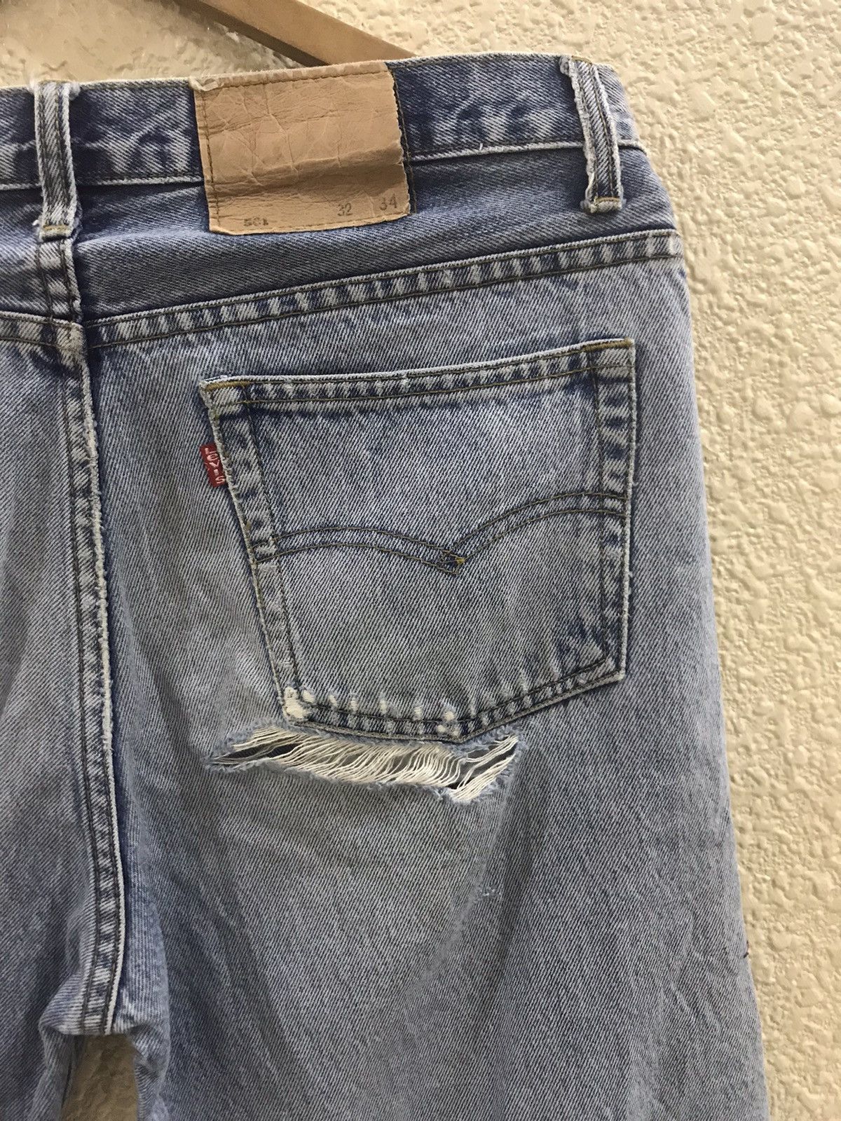 Levi's ✨Levis 501 distressed denim pants nice design Size US 32 / EU 48 - 9 Thumbnail