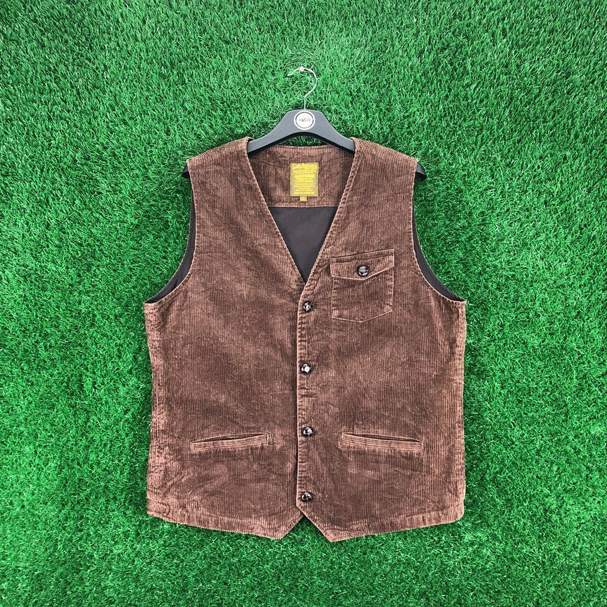 Vintage 90's Corduroy Workwear Vest by Swittis American
