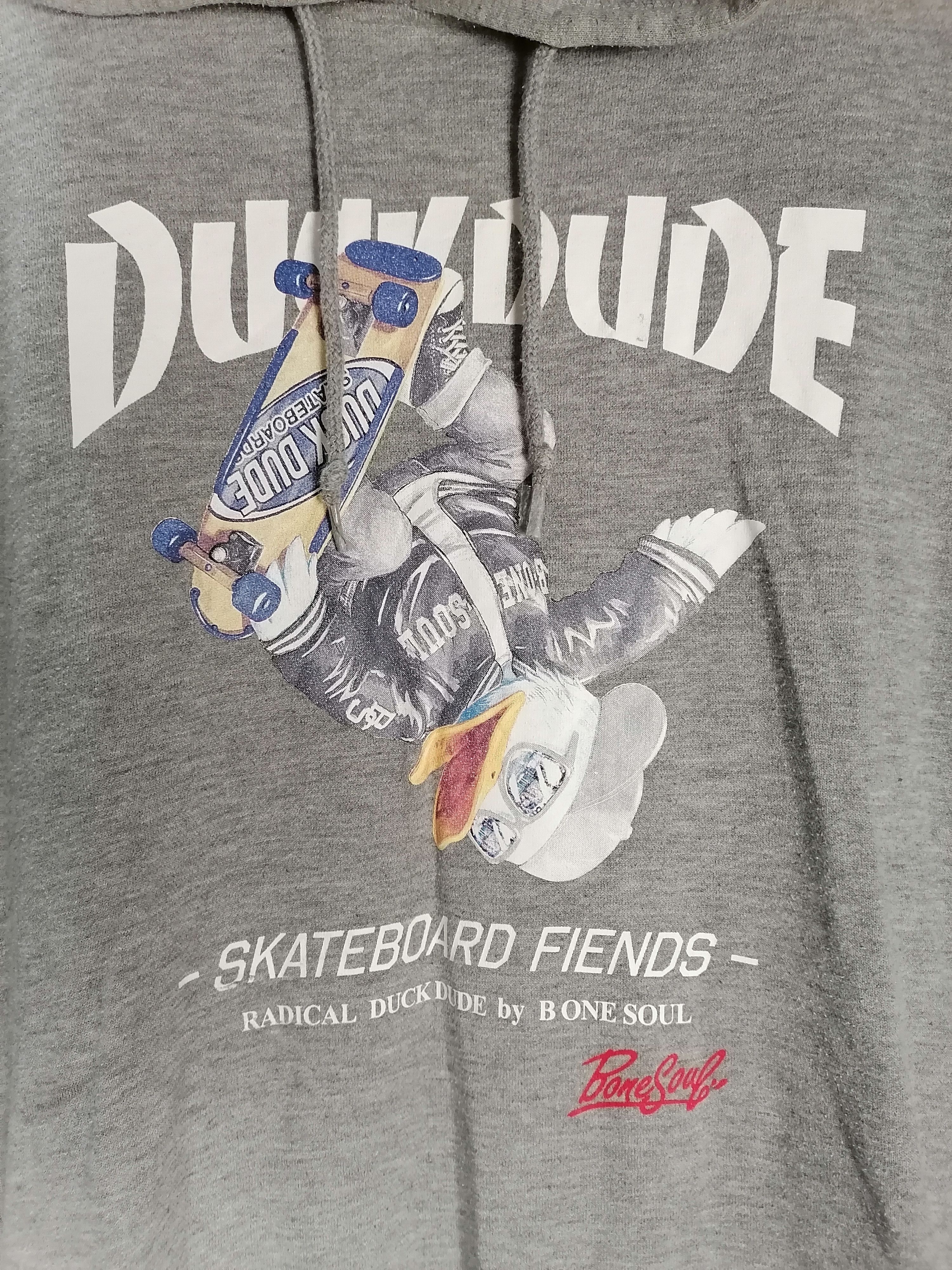 Japanese Brand Duck Dude Skateboard Fiends by B One Soul Hoodies Size US M / EU 48-50 / 2 - 2 Thumbnail