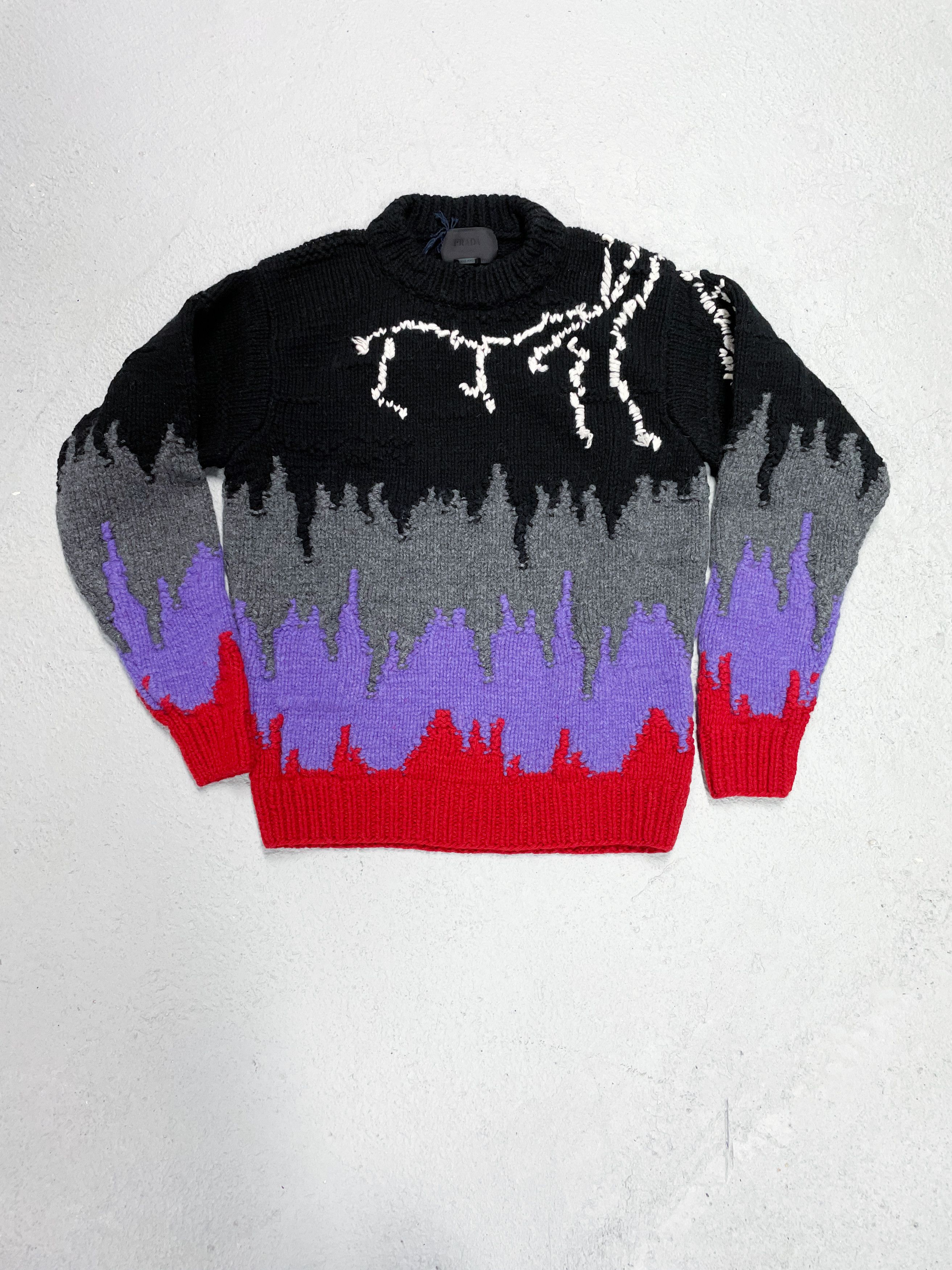 Prada 4200$ Handmade Multicolor Frankenstein Knit Size US L / EU 52-54 / 3 - 1 Thumbnail