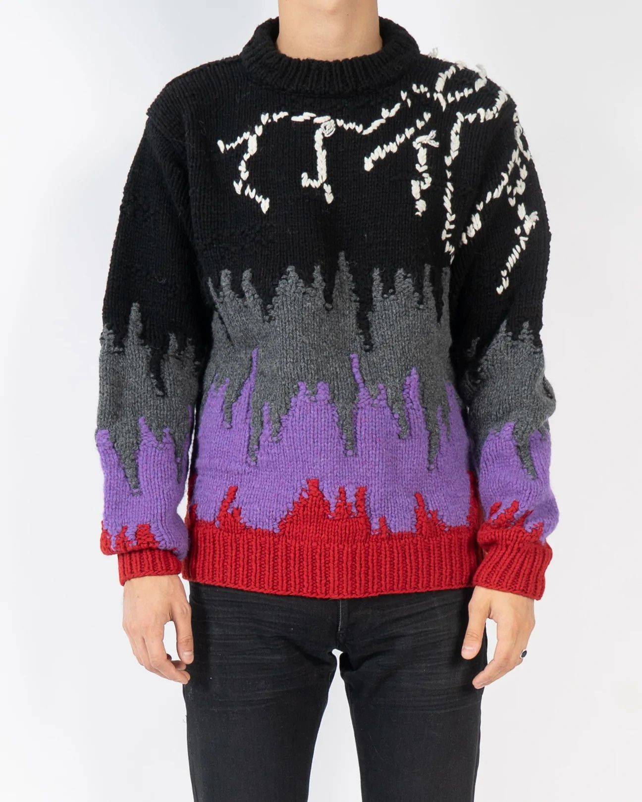 Prada 4200$ Handmade Multicolor Frankenstein Knit Size US L / EU 52-54 / 3 - 3 Thumbnail