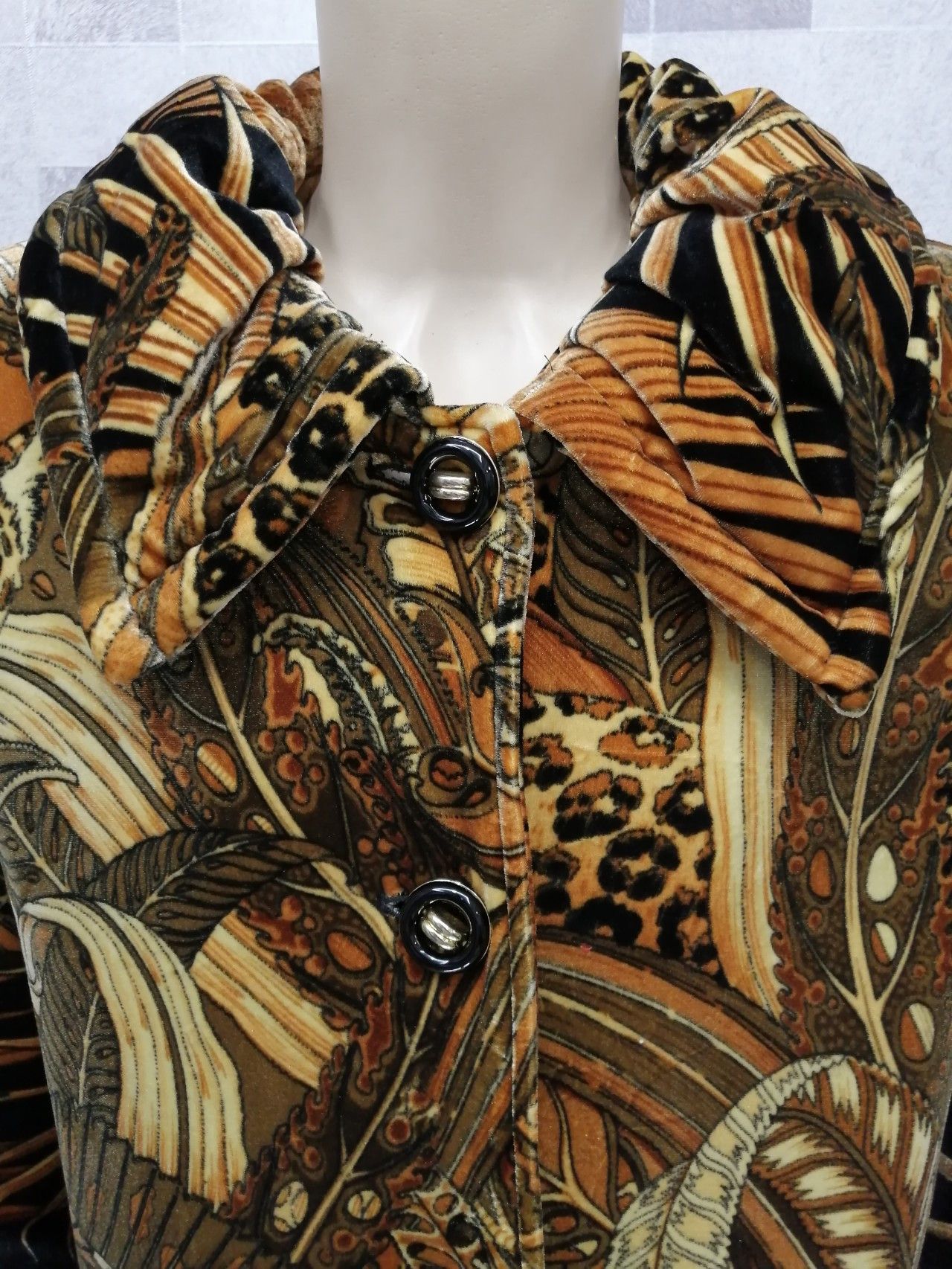 Japanese Brand ATELIER Full Print Leopard in Jungle Woman’s Winter Jacket Size US L / EU 52-54 / 3 - 3 Thumbnail