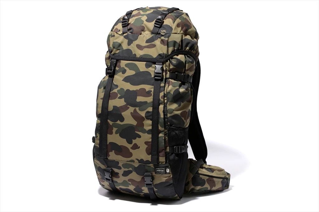 image of Bape Porter Camo Rucksack in Green, Men's