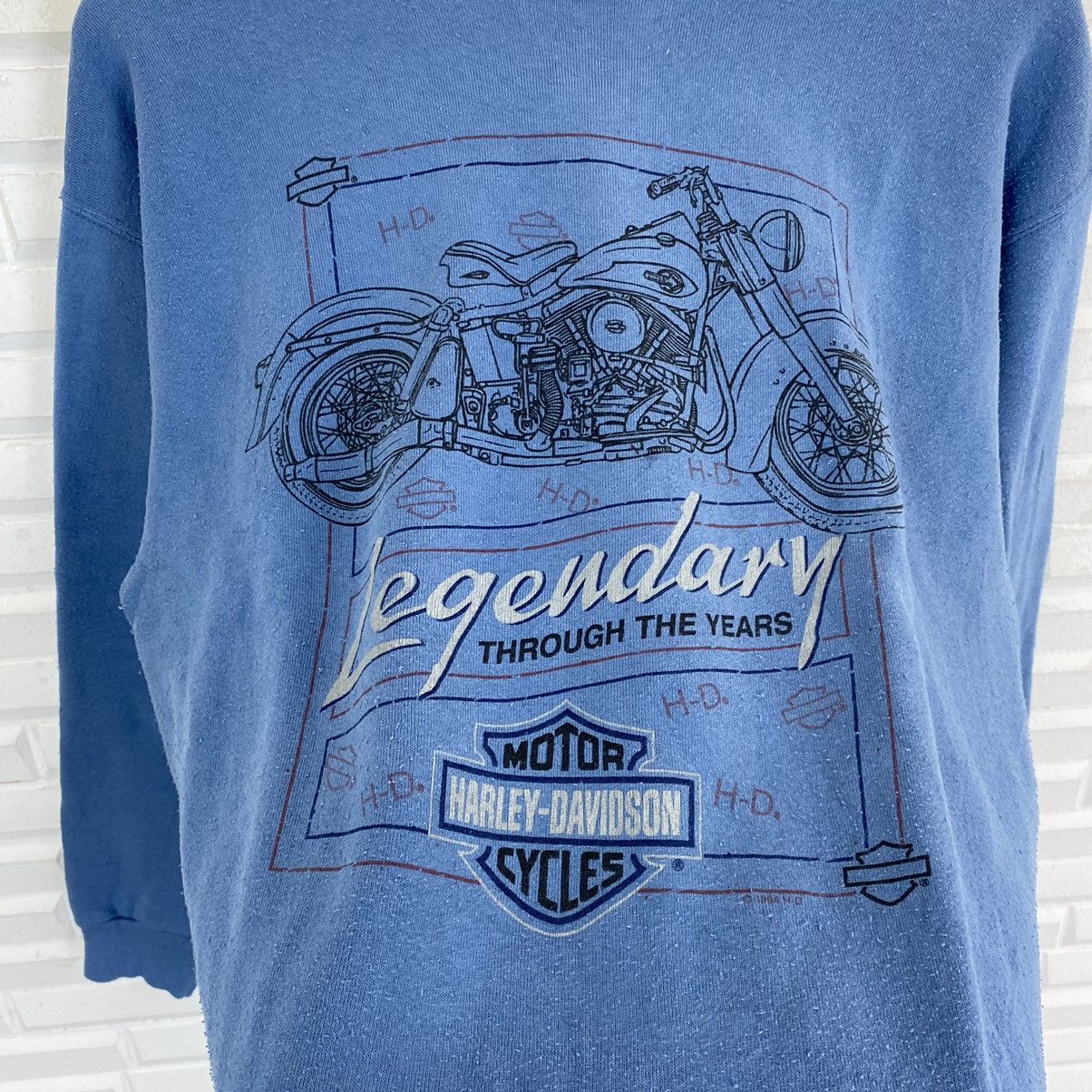 Harley Davidson × Vintage VINTAGE HARLEY DAVIDSON LEGENDARY THOUGH THE YEAR SWEATSHIRT Size US M / EU 48-50 / 2 - 6 Thumbnail