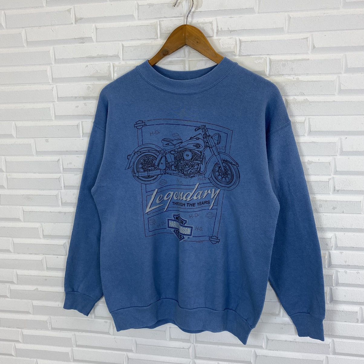 Harley Davidson × Vintage VINTAGE HARLEY DAVIDSON LEGENDARY THOUGH THE YEAR SWEATSHIRT Size US M / EU 48-50 / 2 - 4 Thumbnail